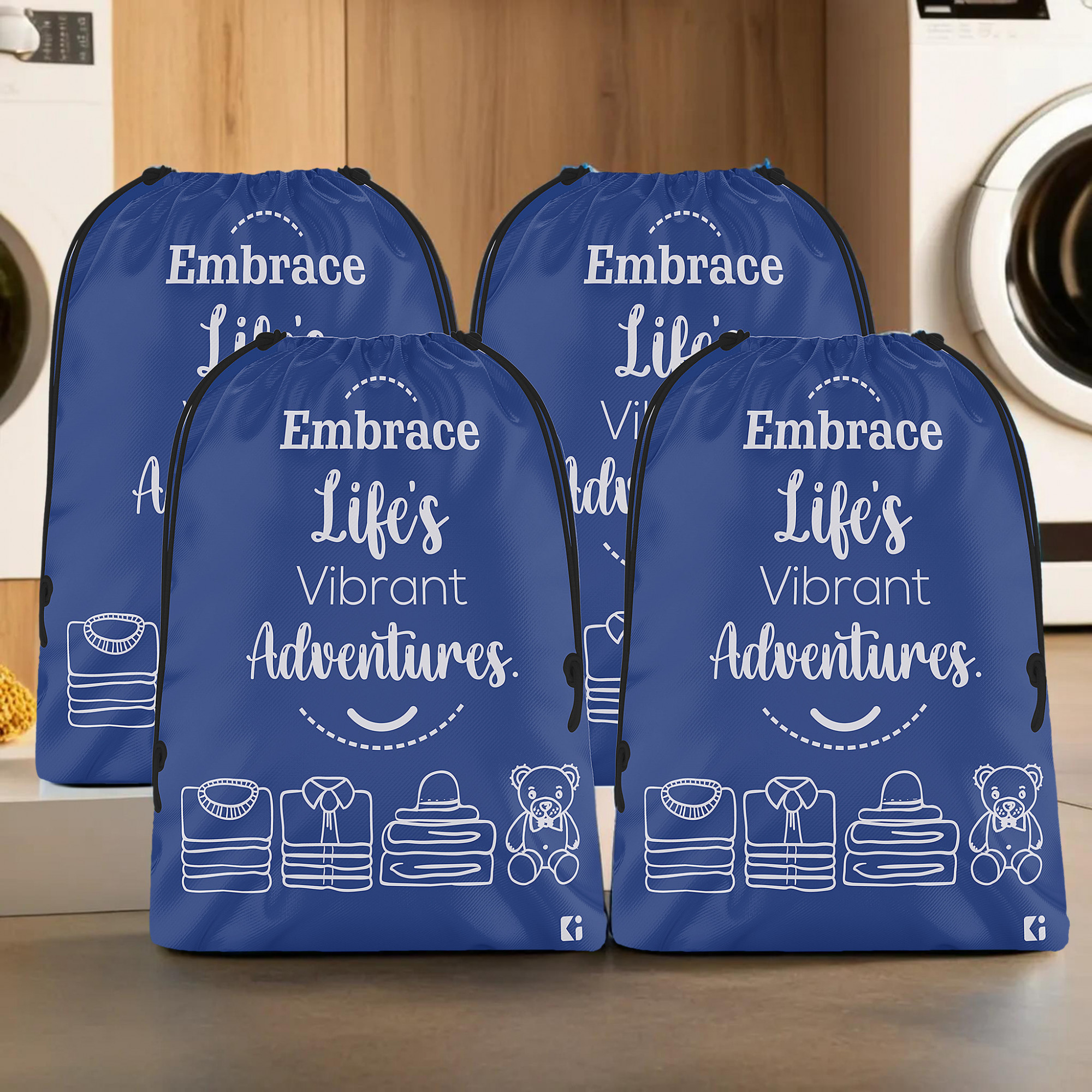 Kuber Industries Cloth Storage Bag | Storage Organizer | Travel Cloth Carrying Bag | Garments Cover for Laundry | Travel Storage Organizer Bag for Clothing | Large | Royal Blue