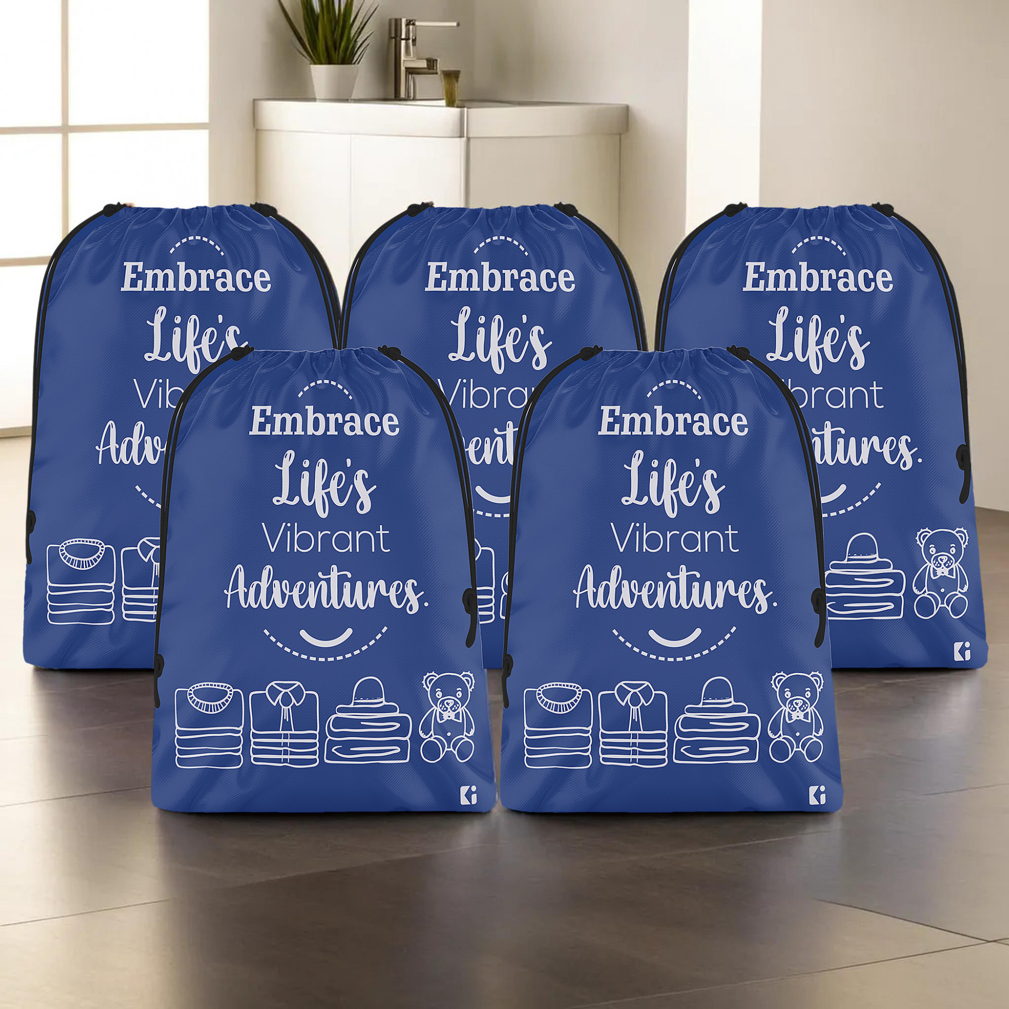 Kuber Industries Cloth Storage Bag | Storage Organizer | Travel Cloth Carrying Bag | Garments Cover for Laundry | Travel Storage Organizer Bag for Clothing | Large | Royal Blue
