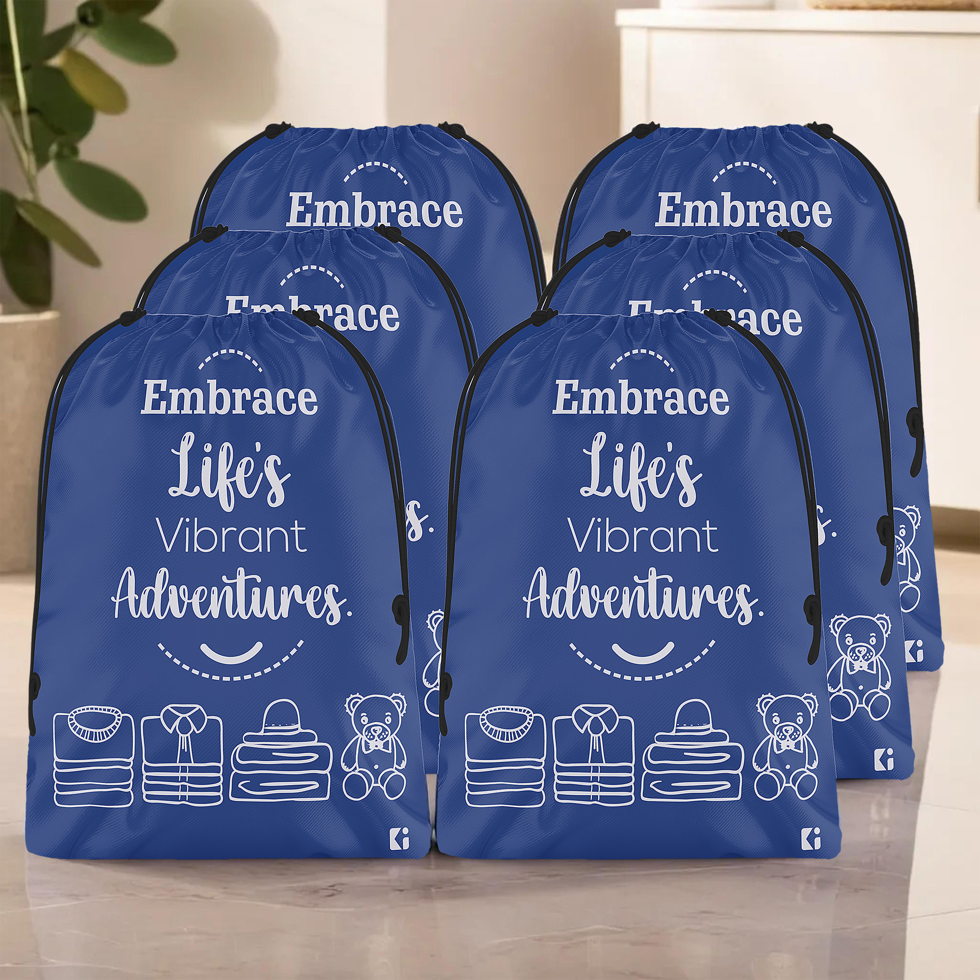 Kuber Industries Cloth Storage Bag | Storage Organizer | Travel Cloth Carrying Bag | Garments Cover for Laundry | Travel Storage Organizer Bag for Clothing | Large | Royal Blue