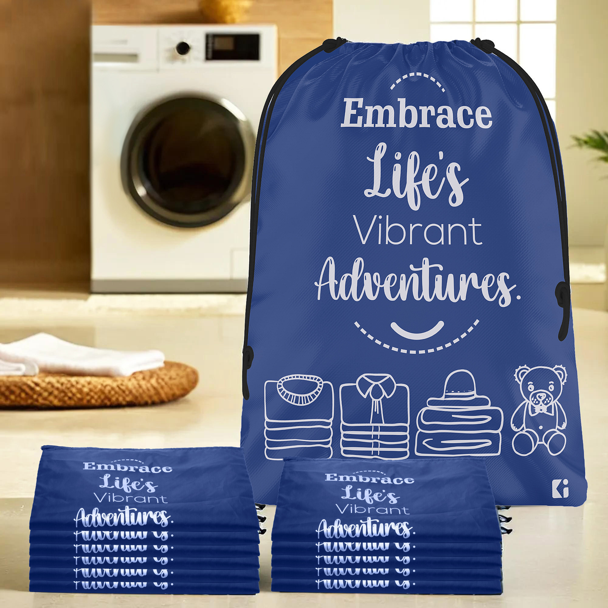 Kuber Industries Cloth Storage Bag | Storage Organizer | Travel Cloth Carrying Bag | Garments Cover for Laundry | Travel Storage Organizer Bag for Clothing | Large | Royal Blue