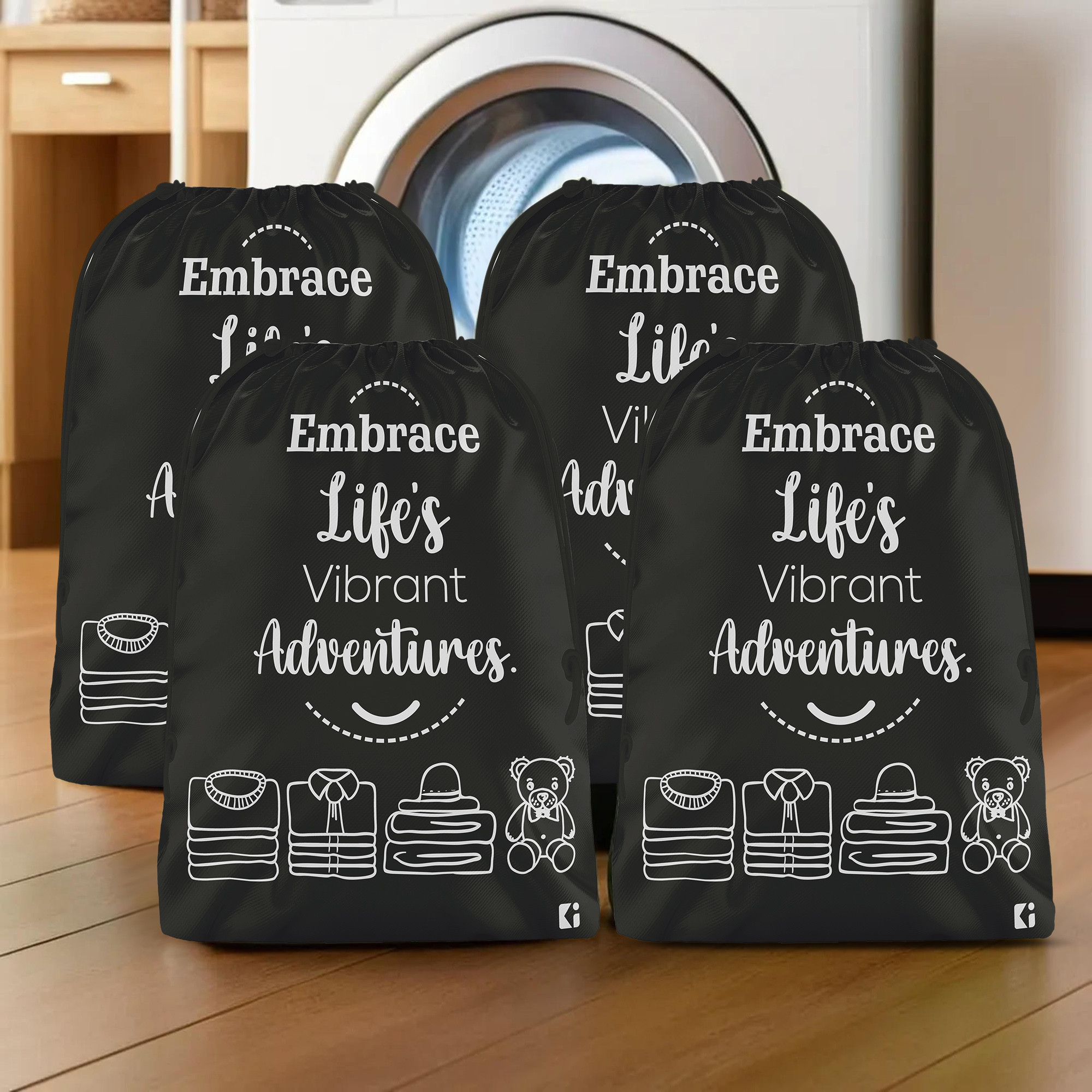 Kuber Industries Cloth Storage Bag | Storage Organizer | Travel Cloth Carrying Bag | Garments Cover for Laundry | Travel Storage Organizer Bag for Clothing | Large | Black