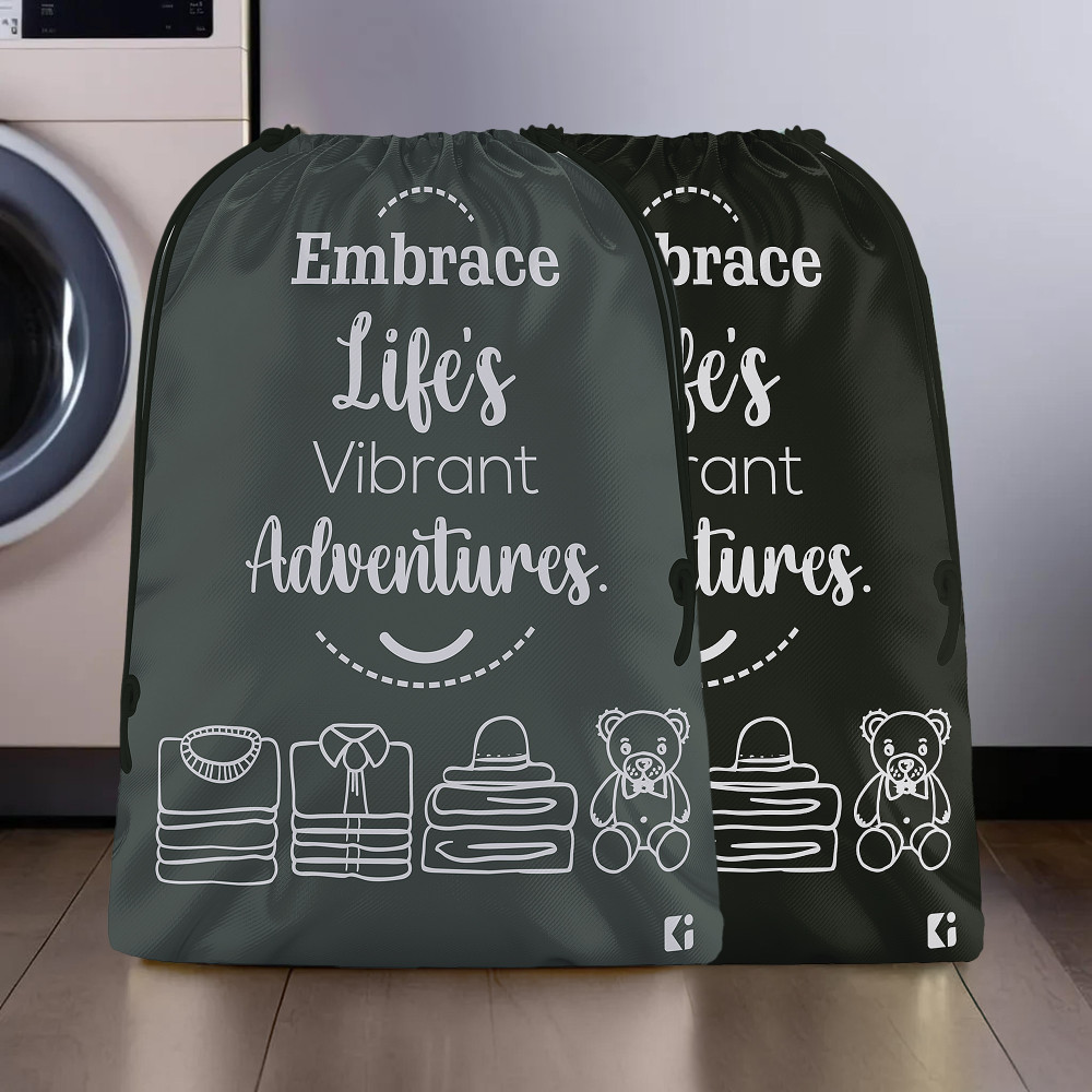 Kuber Industries Cloth Storage Bag | Storage Organizer | Travel Cloth Carrying Bag | Garments Cover for Laundry | Travel Storage Organizer for Clothing | Large | Black &amp; Gray