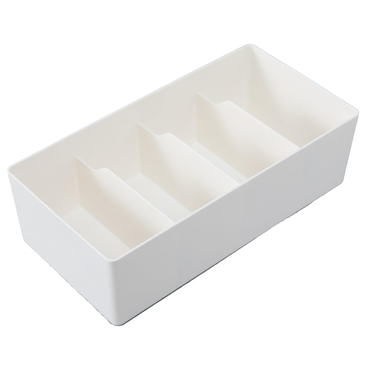 Kuber Industries Cloth Storage Box 4 GridDrawer Divider|Wardrobe Organizer For clothes (White)