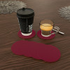 Coaster | Round Drink Coasters | Foam Tea Coasters for Kitchen | Coasters for Dining Table | Office Desk Coasters | Lining Round Coaster | 6 Piece Set | Red