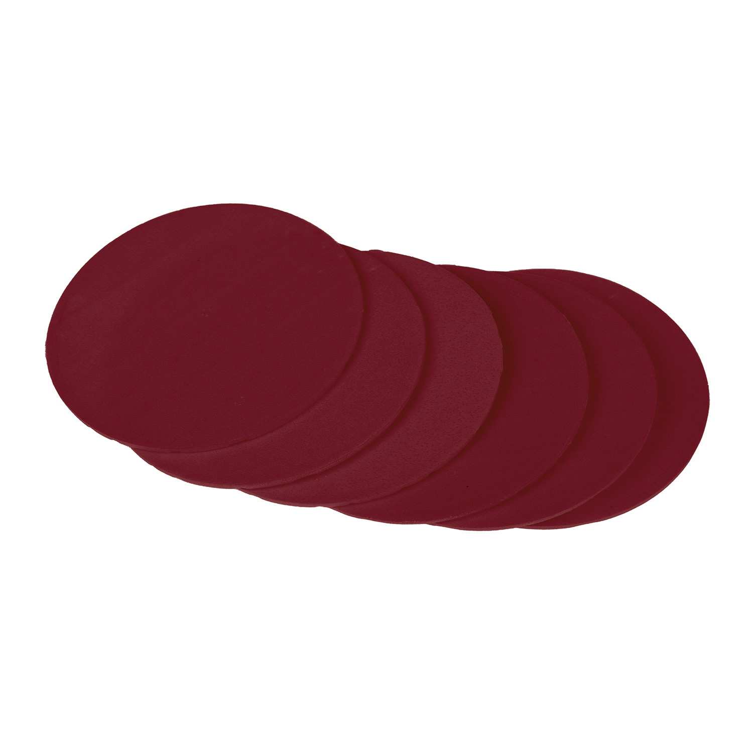 Kuber Industries Coaster  Round Drink Coasters  Foam Tea Coasters for Kitchen  Coasters for Dining Table  Office Desk Coasters  Lining Round Coaster  6 Piece Set  Red