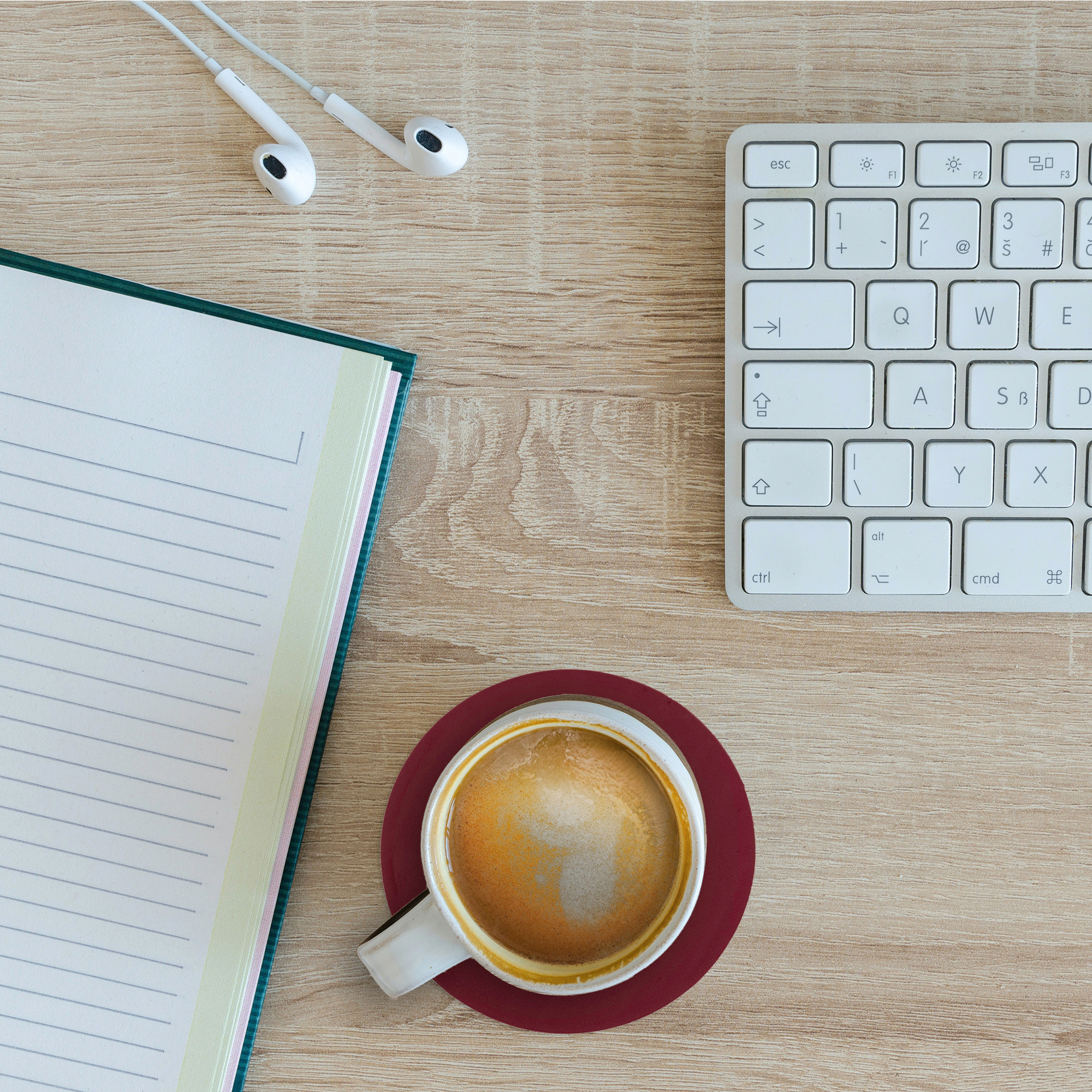 Kuber Industries Coaster  Round Drink Coasters  Foam Tea Coasters for Kitchen  Coasters for Dining Table  Office Desk Coasters  Lining Round Coaster  6 Piece Set  Red