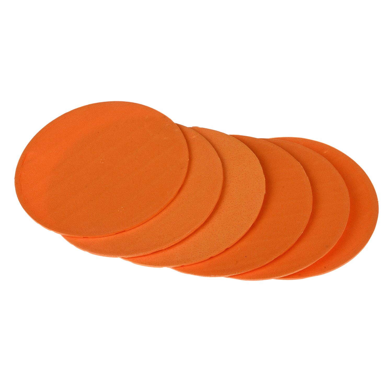 Kuber Industries Coaster | Round Drink Coasters | Foam Tea Coasters for Kitchen | Coasters for Dining Table | Office Desk Coasters | Lining Round Coaster |Orange