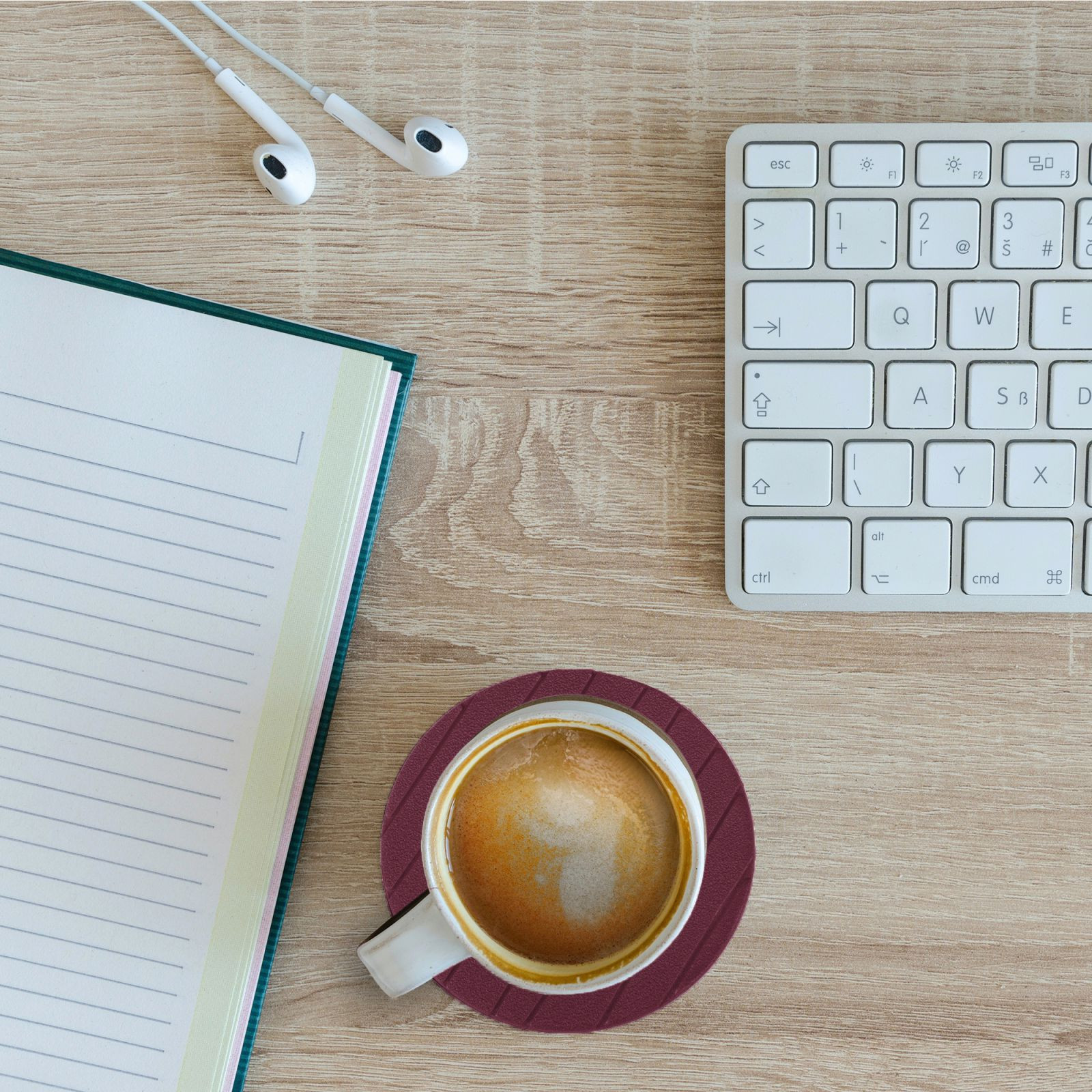 Kuber Industries Coaster  Tea Coasters for office Table  Foam Tea Coasters for Kitchen  Coasters for Dining Table  Office Desk Coasters  Round Lining-Design Coaster  6 Piece Set  Purple