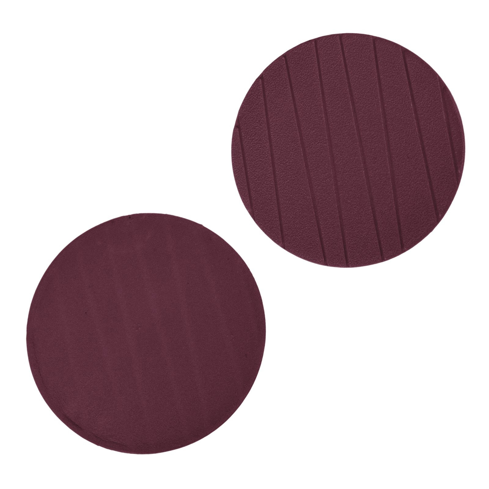 Kuber Industries Coaster | Tea Coasters for office Table | Foam Tea Coasters for Kitchen | Coasters for Dining Table | Office Desk Coasters | Round Lining-Design Coaster |Purple