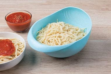 Kuber Industries Colander|Durable Plastic Unbreakable Strainer|BPA Free Washing Bowl for Rice, Pulses, Fruits, Vegetable, Noodles,Pasta Washing Bowl,(Green)