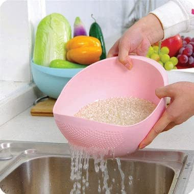 Kuber Industries Colander|Durable Plastic Unbreakable Strainer|BPA Free Washing Bowl for Rice, Pulses, Fruits, Vegetable, Noodles,Pasta Washing Bowl,(Green)