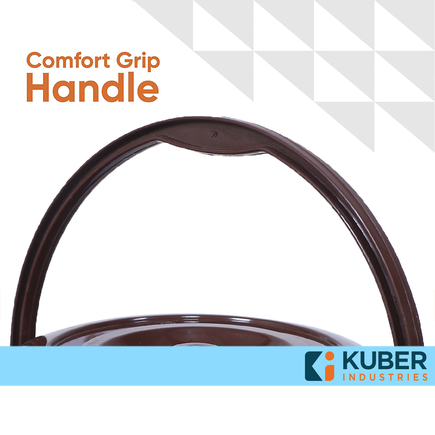 Kuber Industries Colorful Homeware Bucket|Unbreakable Plastic Bucket|Transparent Bucket with Lid & Handle for Bathroom,Home Use,13 Litre (Brown)