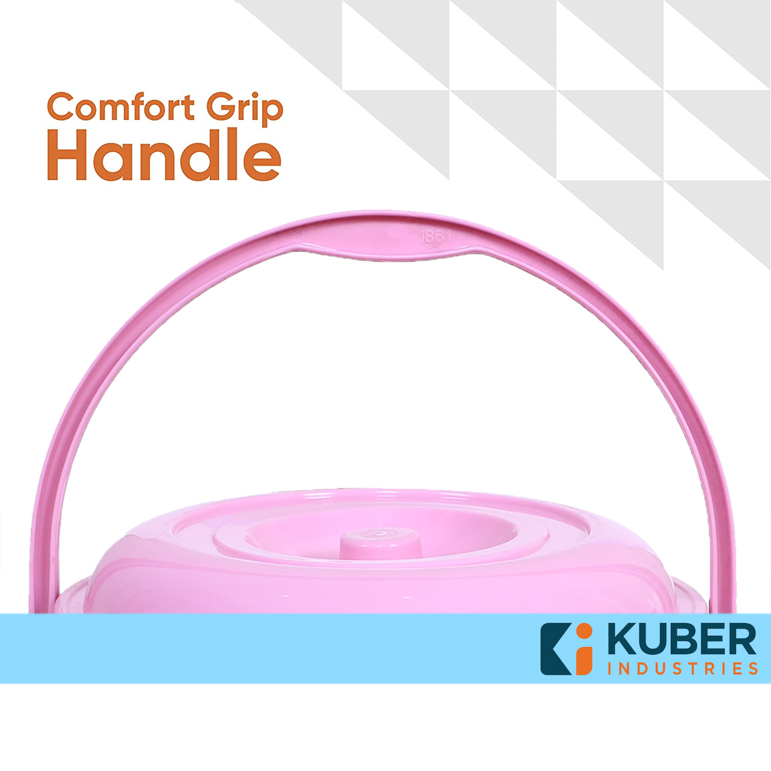 Kuber Industries Colorful Homeware Bucket|Unbreakable Plastic Bucket|Transparent Bucket with Lid & Handle for Bathroom,Home Use,13 Litre (Pink)