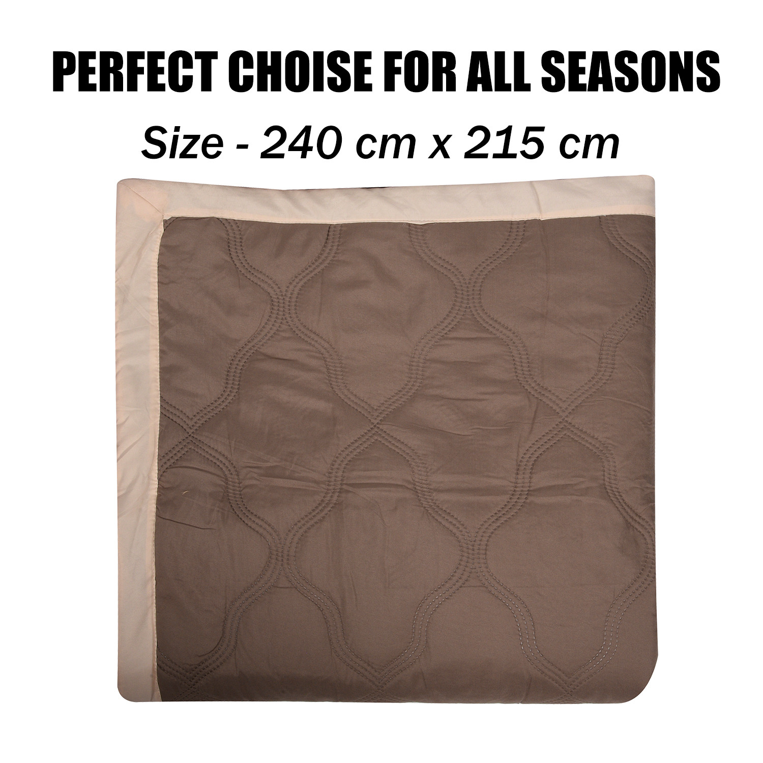 Kuber Industries Comforter | Microfiber Blanket for Summer | Blanket for Winter | Quilted Blanket Cover | Reversible Comforter | Blanket for Double Bed | Gray