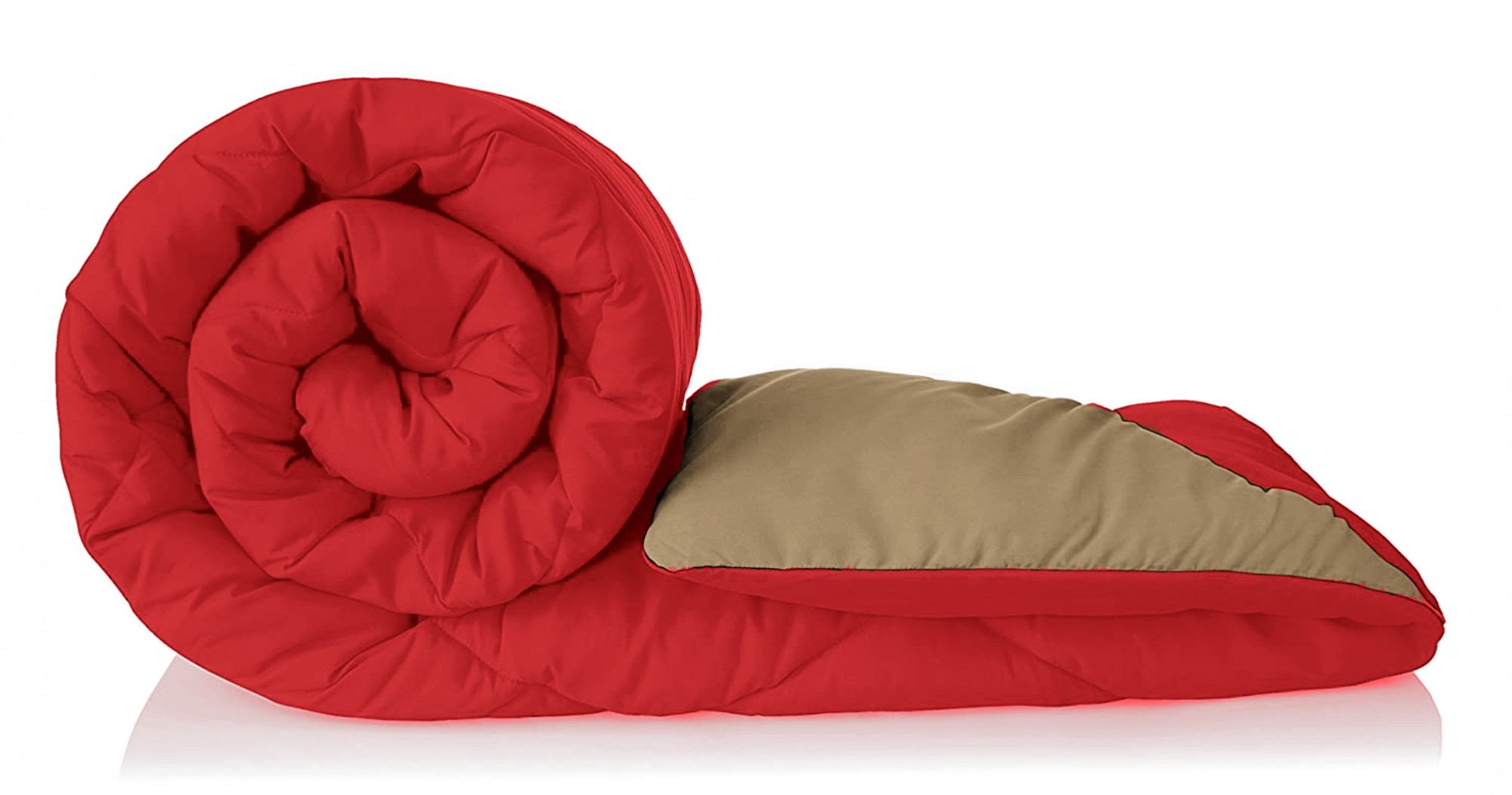 Kuber Industries Comforter for Double Bed|Microfiber Winter Comforter for Double Bed|220 GSM Reversible Comforter|AC Quilt|Dohar|Blanket |Pink & Beige