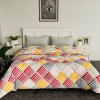Kuber Industries Comforter for Double Bed|Microfiber Winter Comforter for Double Bed|220 GSM Reversible Check Design Comforter|AC Quilt|Dohar (Multicolor)