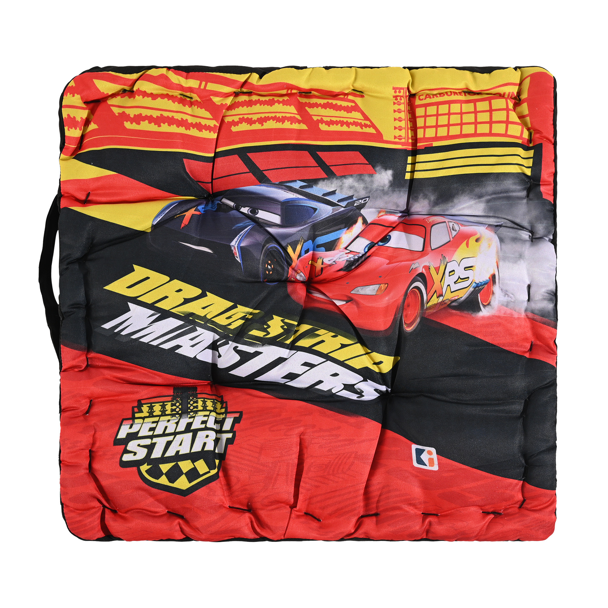 Kuber Industries Comfy Back Rest for Chair  Soft Sitting Cushion Pillow for Back  Hip Support  Gaddi for Car Seat  Disney Car - Red