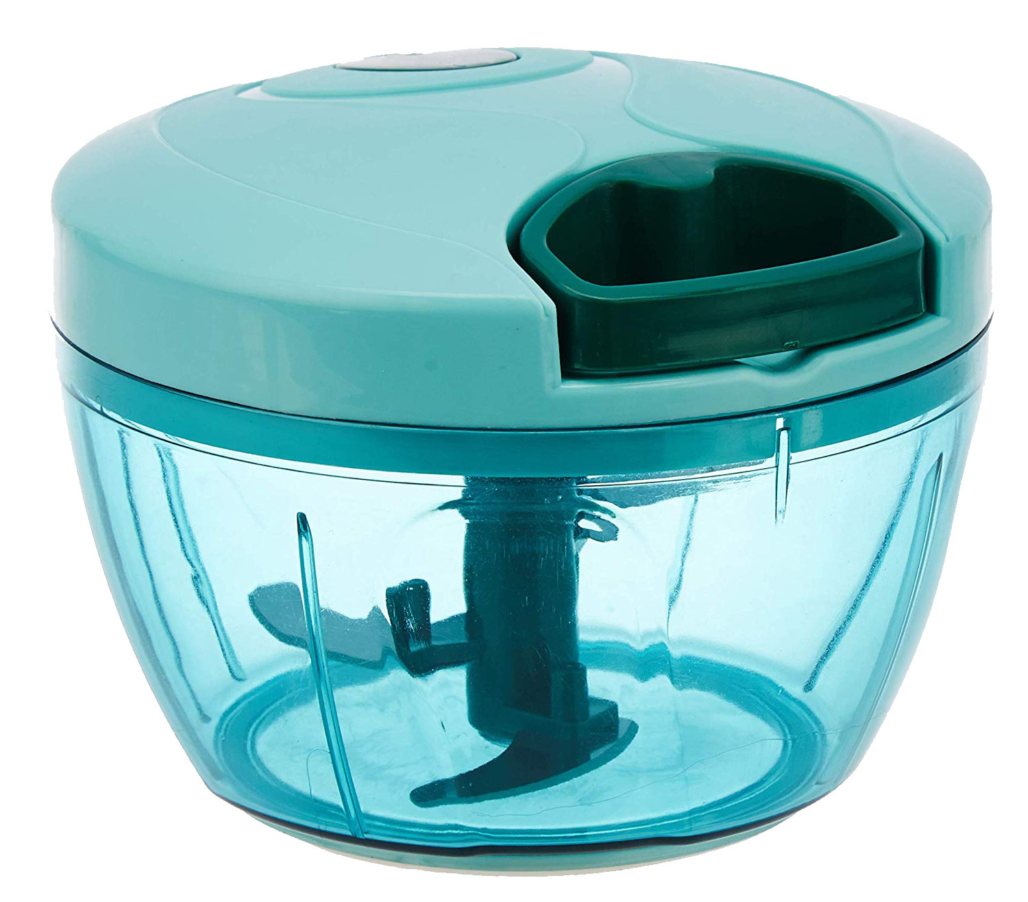 Kuber Industries Compact Vegetable Handy Chopper with 3 Blades,500 ML (Green)-KUBMART1322