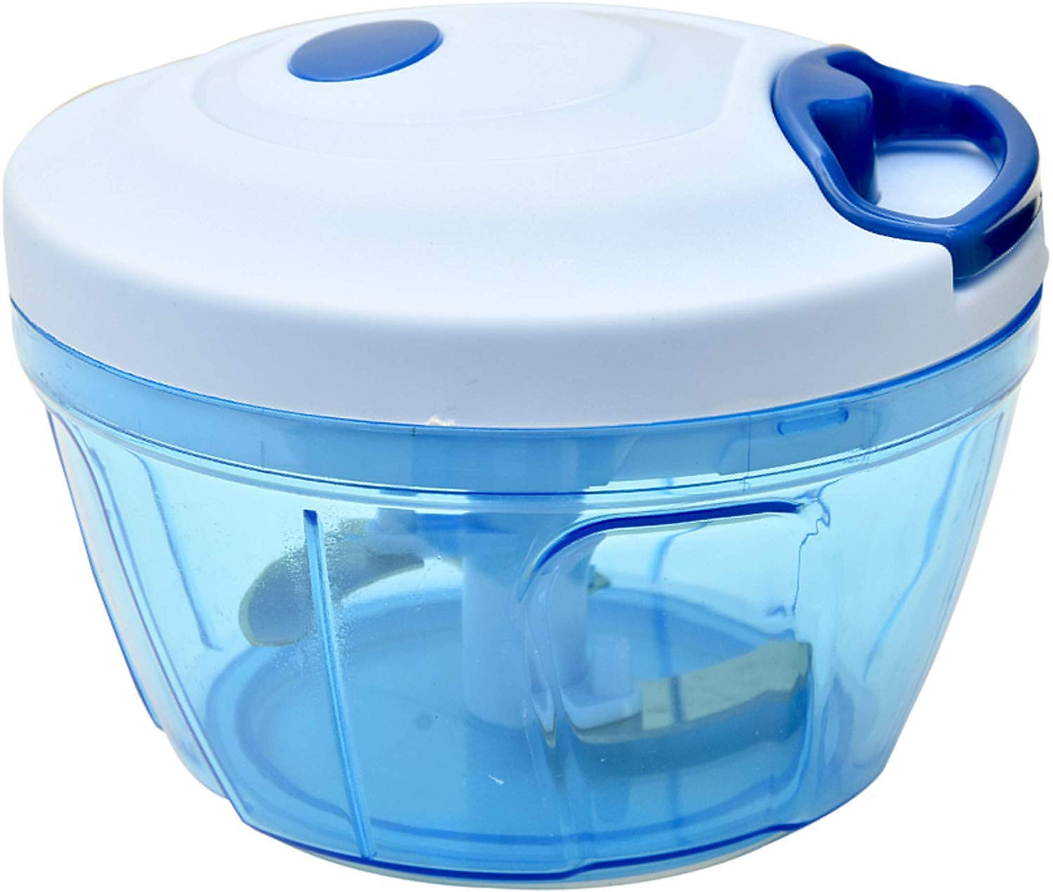 Kuber Industries Compact Vegetable Quick Chopper with 3 Blades,500 ML, (Blue)-KUBMART1326