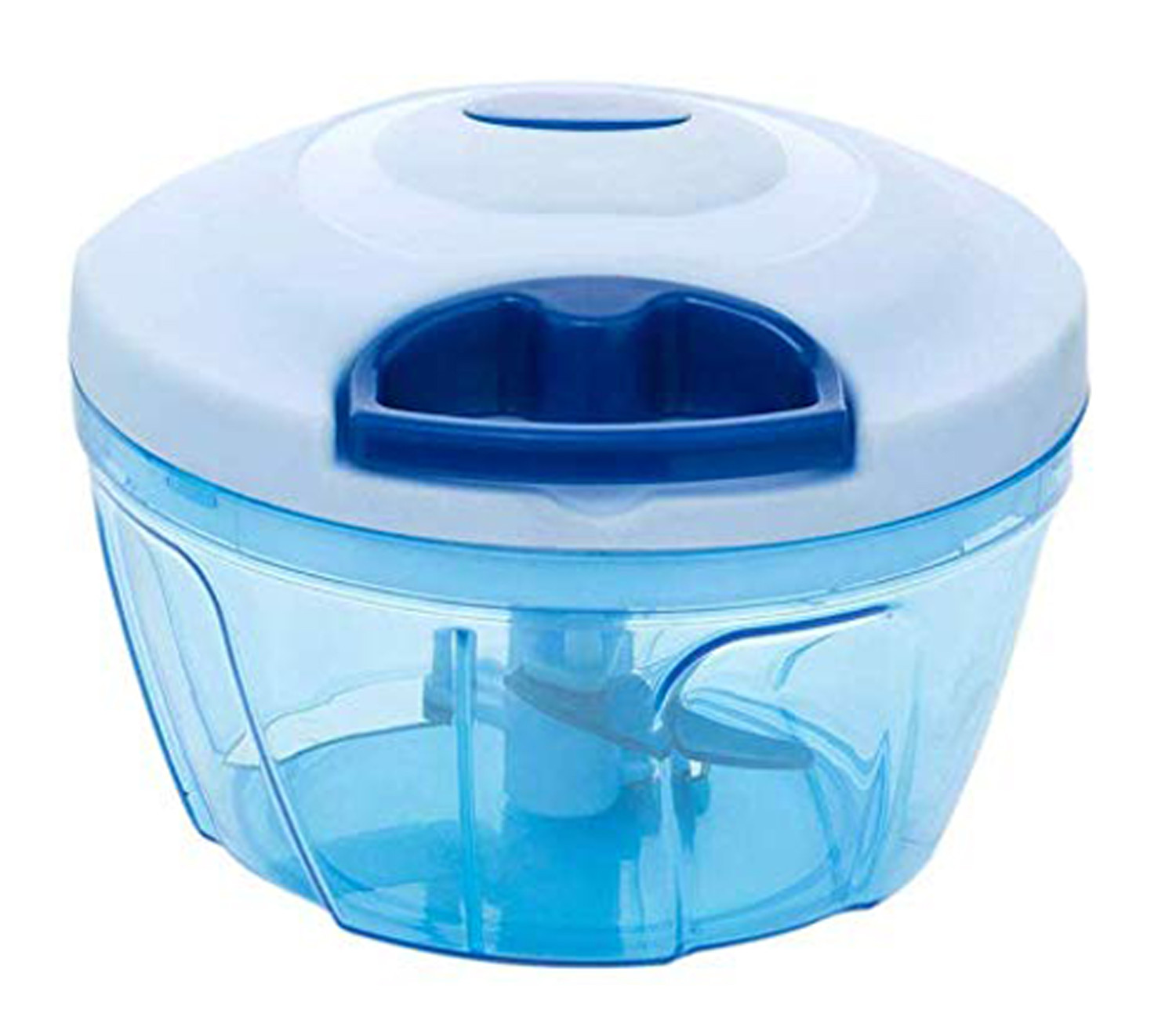 Kuber Industries Compact Vegetable Quick Chopper with 3 Blades,500 ML, (Blue)-KUBMART1326