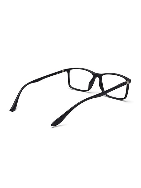 Kuber Industries Computer Glasses | Square Blue Cut Glasses | Eye Protection Glasses | Reading Glasses | UV Protection Glasses | Blue Light Filter Glasses | Zero Power Glasses | Black