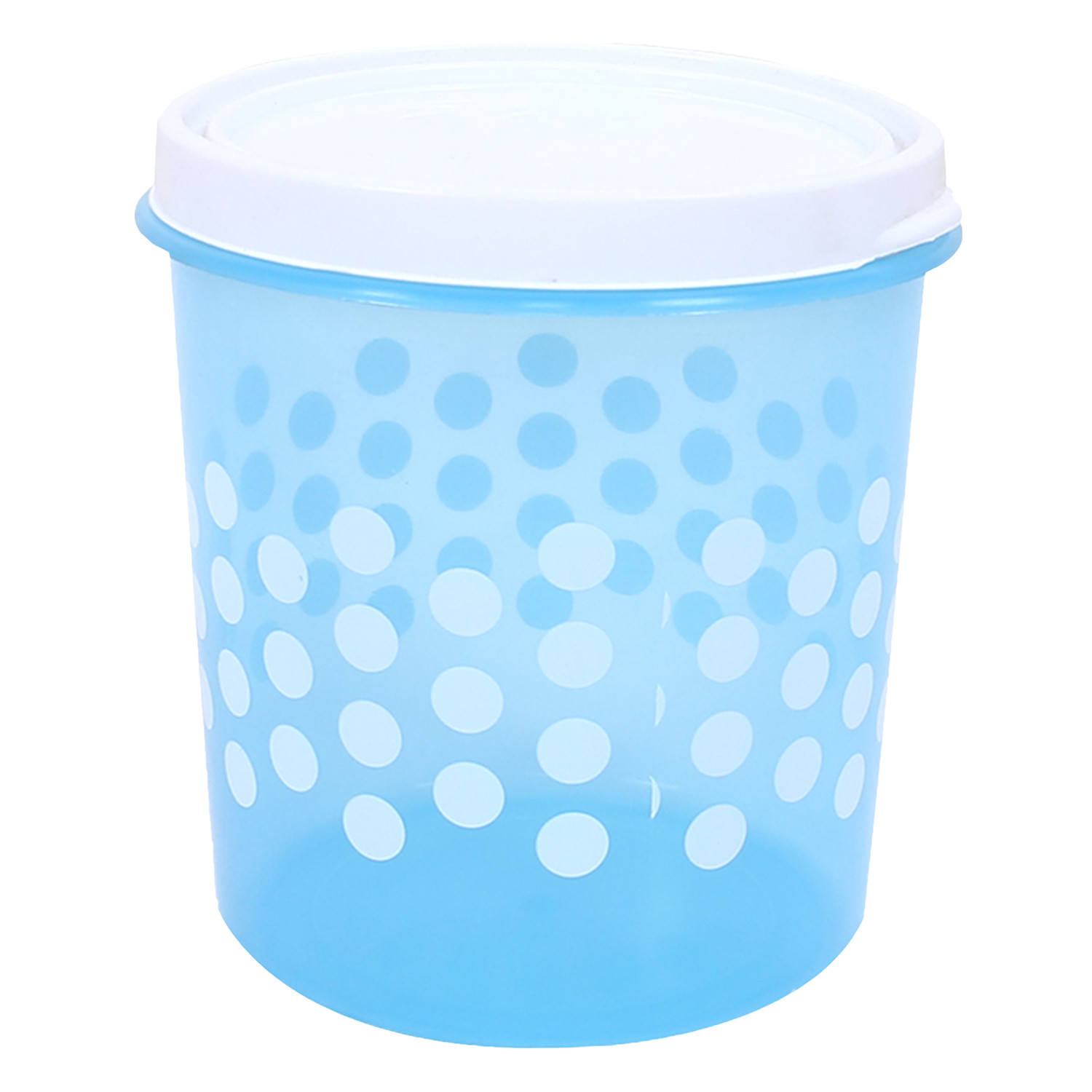 Kuber Industries Container  Plastic Container For Kitchen  Food Storage Container For Kitchen  Dot Printed Storage Containers  5 Litre  CONTI 105  Sky Blue