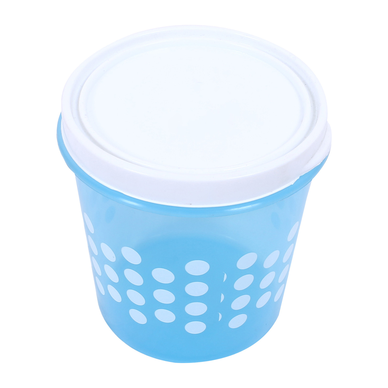 Kuber Industries Container | Plastic Container For Kitchen | Food Storage Container For Kitchen | Dot Printed Storage Containers | 5 Litre | CONTI 105 | Sky Blue