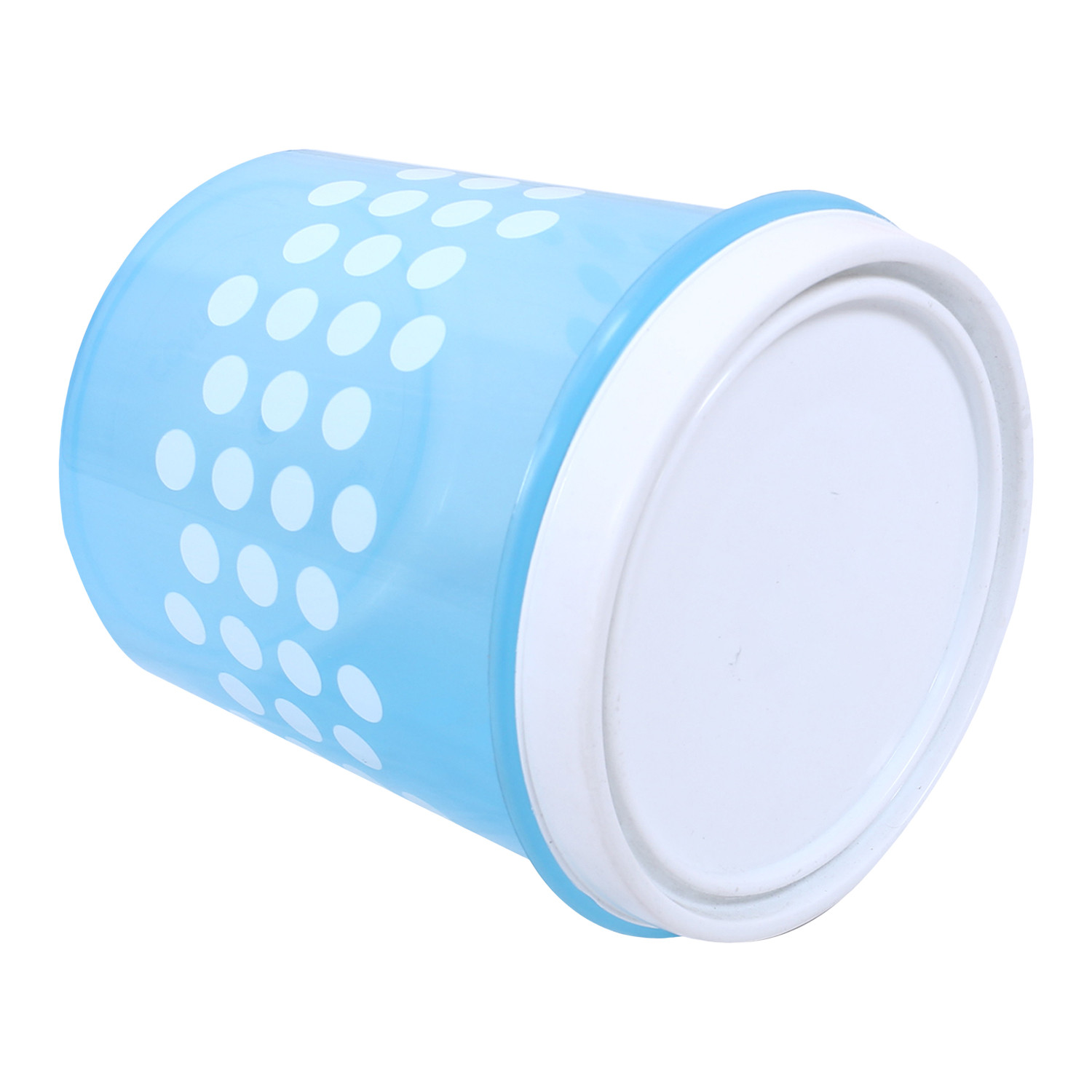 Kuber Industries Container  Plastic Container For Kitchen  Food Storage Container For Kitchen  Dot Printed Storage Containers  5 Litre  CONTI 105  Sky Blue