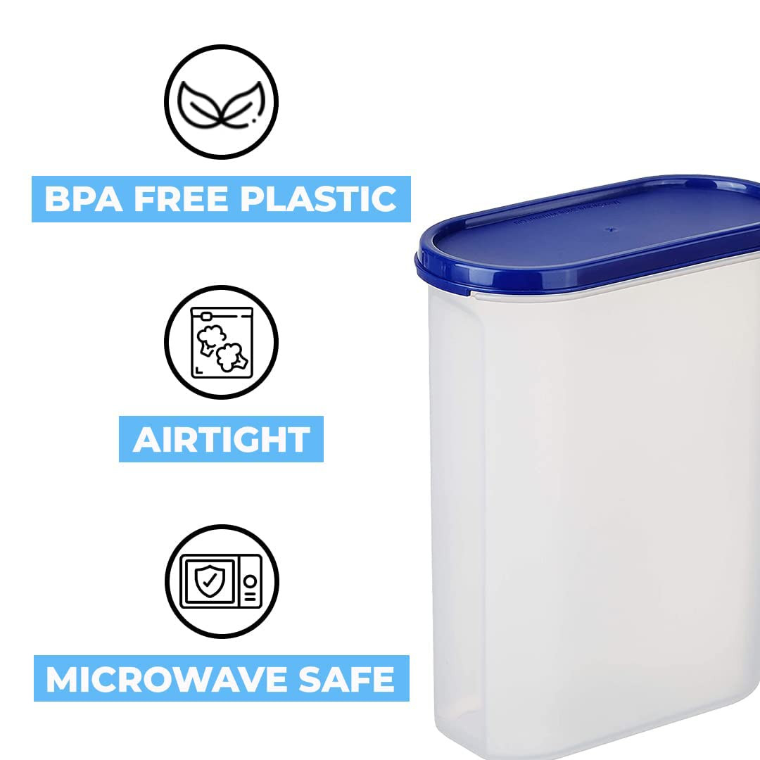 Kuber Industries Container for Kitchen Storage Set| Airtight Container, Multipurpose | Plastic Container Set of 3 | For Dry & Wet Food | 500 ml,1200 ml,2000 ml (Small-Medium-Large)