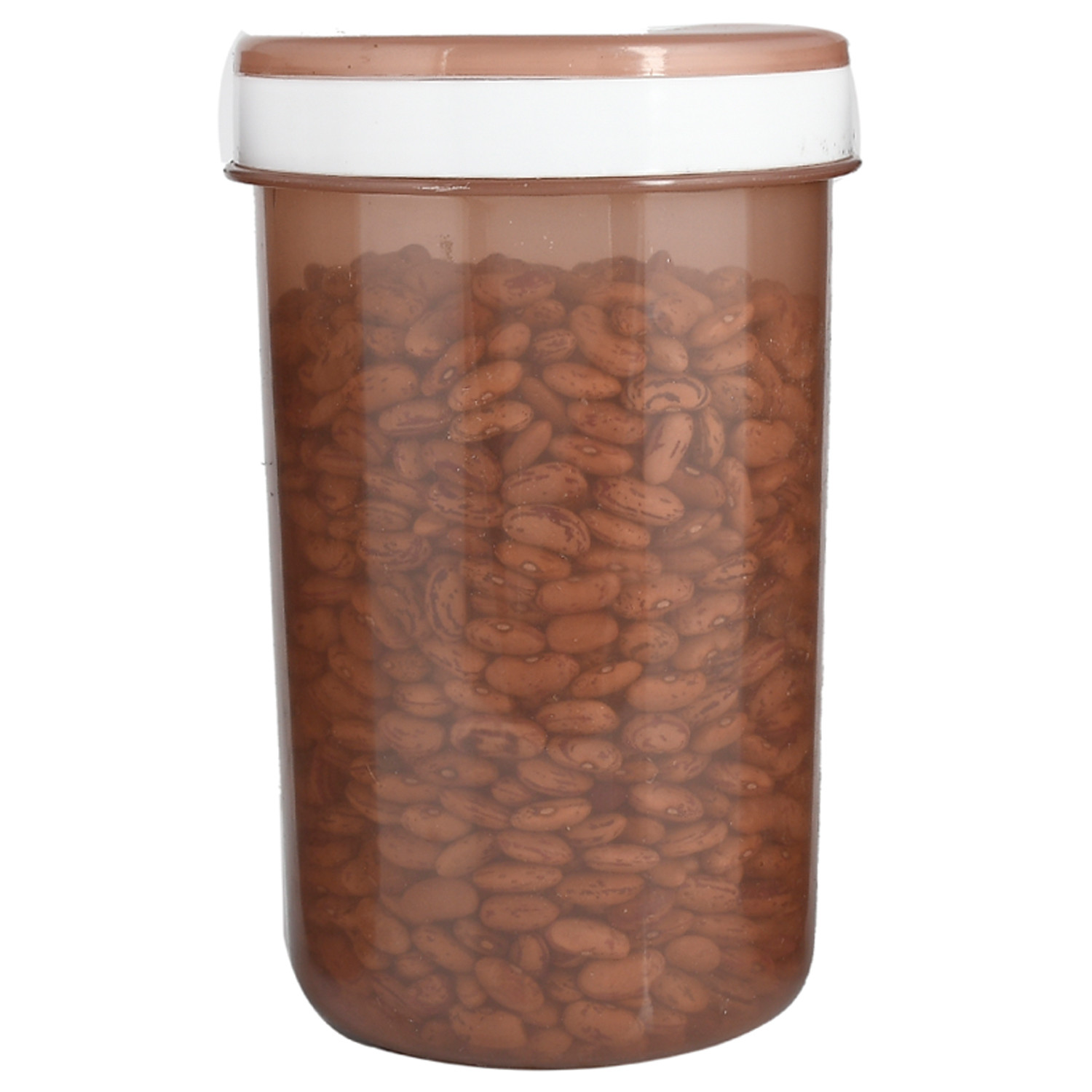 Kuber Industries Containers Set for Kitchen|BPA-Free Plastic 1500 ML Storage Containers Set With Spoon for Kitchen (Brown)