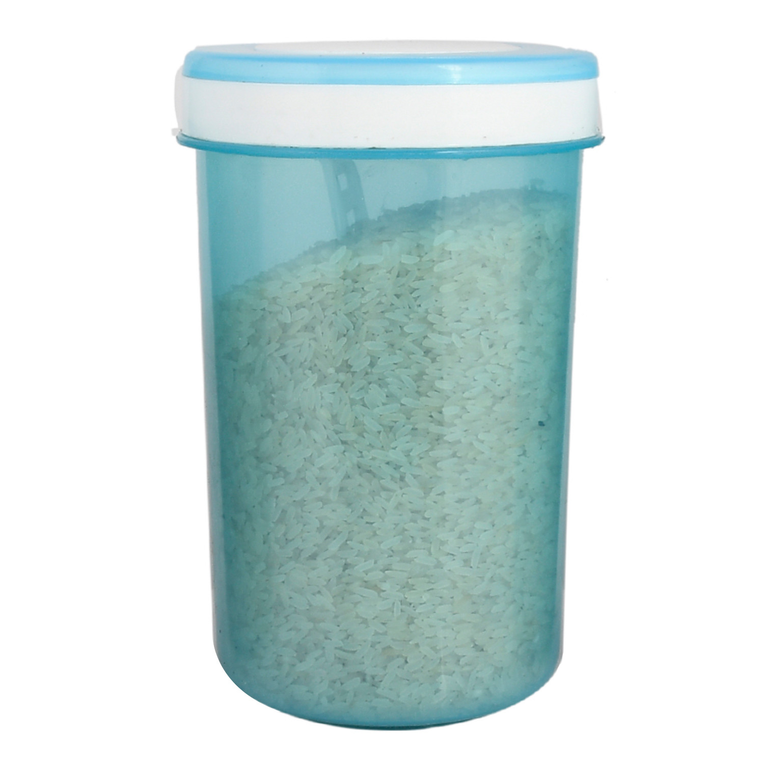 Kuber Industries Containers Set for Kitchen|BPA-Free Plastic 1500 ML Storage Containers Set With Spoon for Kitchen (Sky Blue)