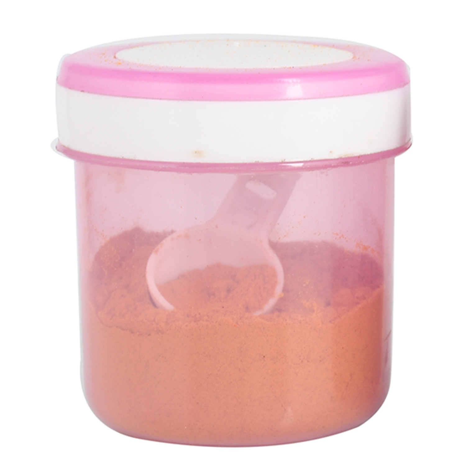 Kuber Industries Containers Set for Kitchen|BPA-Free Plastic 350 ML Storage Containers Set With Spoon for Kitchen(Pink)