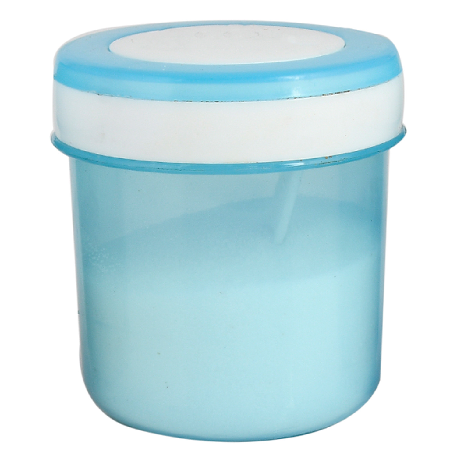 Kuber Industries Containers Set for Kitchen|BPA-Free Plastic 350 ML Storage Containers Set With Spoon for Kitchen(Sky Blue)