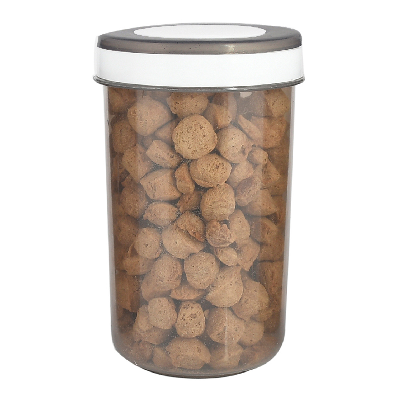 Kuber Industries Containers Set for Kitchen|BPA-Free Plastic Storage Containers Set|Kitchen Storage Containers|Grocery Containers with Spoon|SPICY 2200 ML| (Gray)
