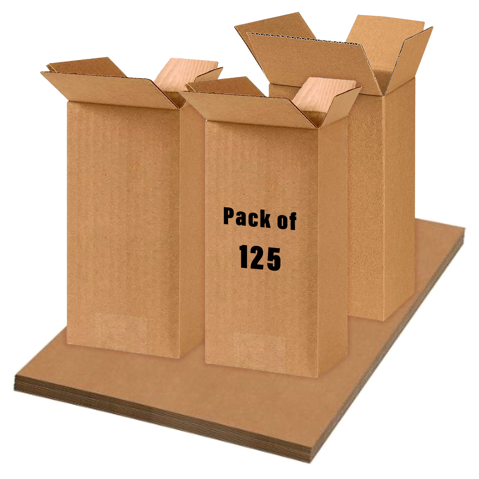 Kuber Industries Corrugated Box | 3 Ply Corrugated Packing Box | Corrugated for Shipping | Corrugated for Courier & Goods Transportation | L 6.5 x W 3.2 x H 15 Inch |Brown