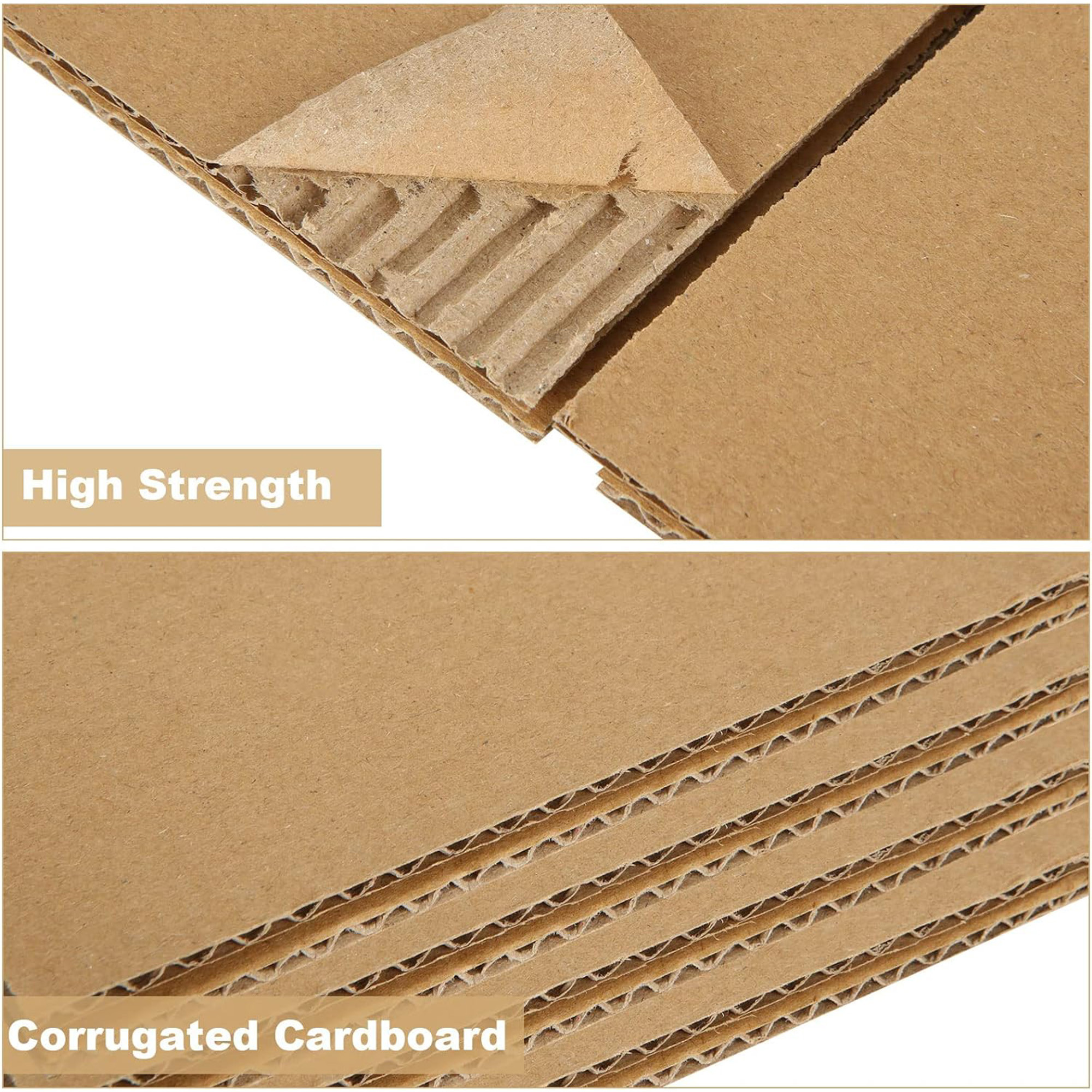 Kuber Industries Corrugated Box | 3 Ply Corrugated Packing Box | Corrugated for Shipping | Corrugated for Courier & Goods Transportation | L 17 x W 17 x H 12.7 Inch | Brown