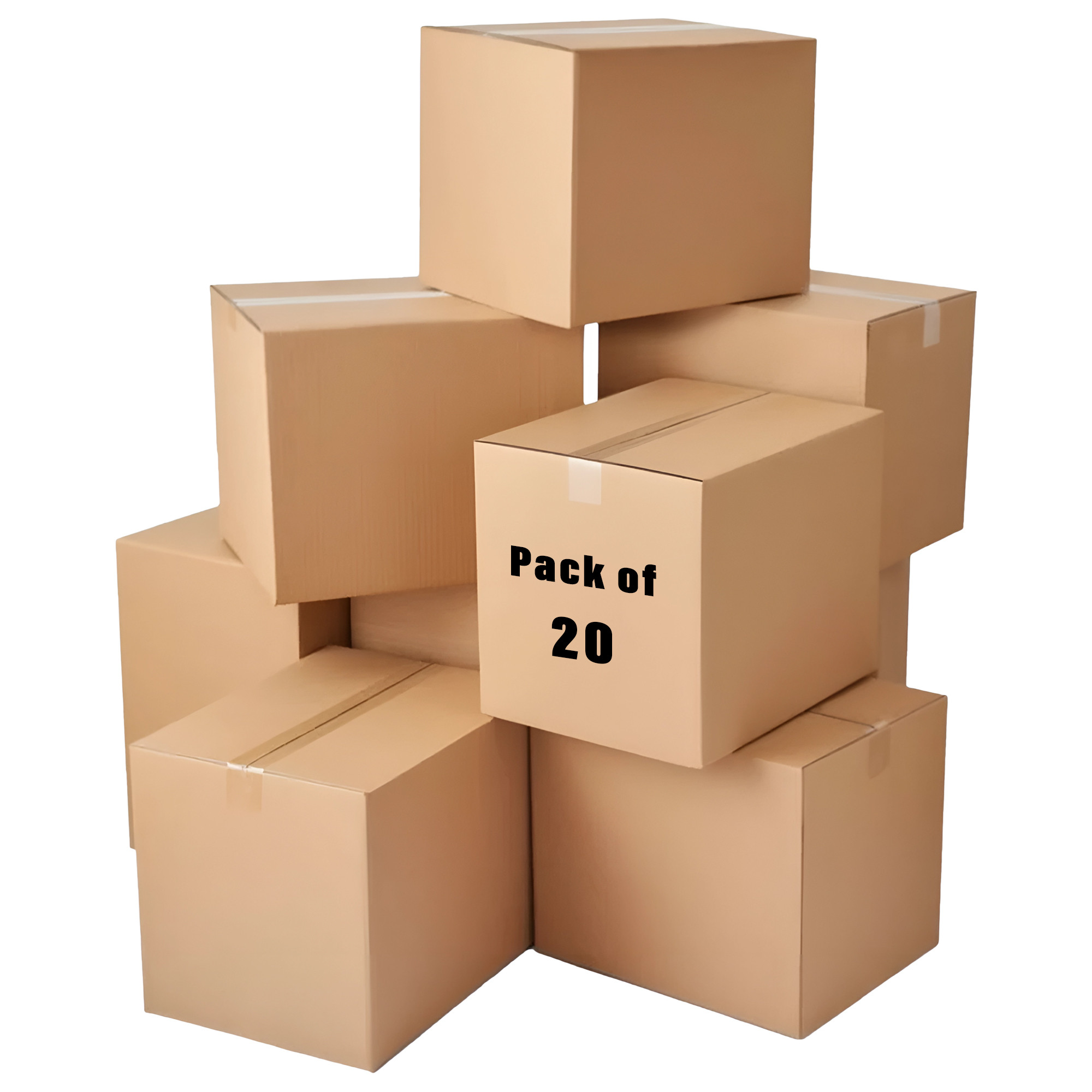 Kuber Industries Corrugated Box | 3 Ply Corrugated Packing Box | Corrugated for Shipping | Corrugated for Courier & Goods Transportation | L 17 x W 17 x H 12.7 Inch | Brown