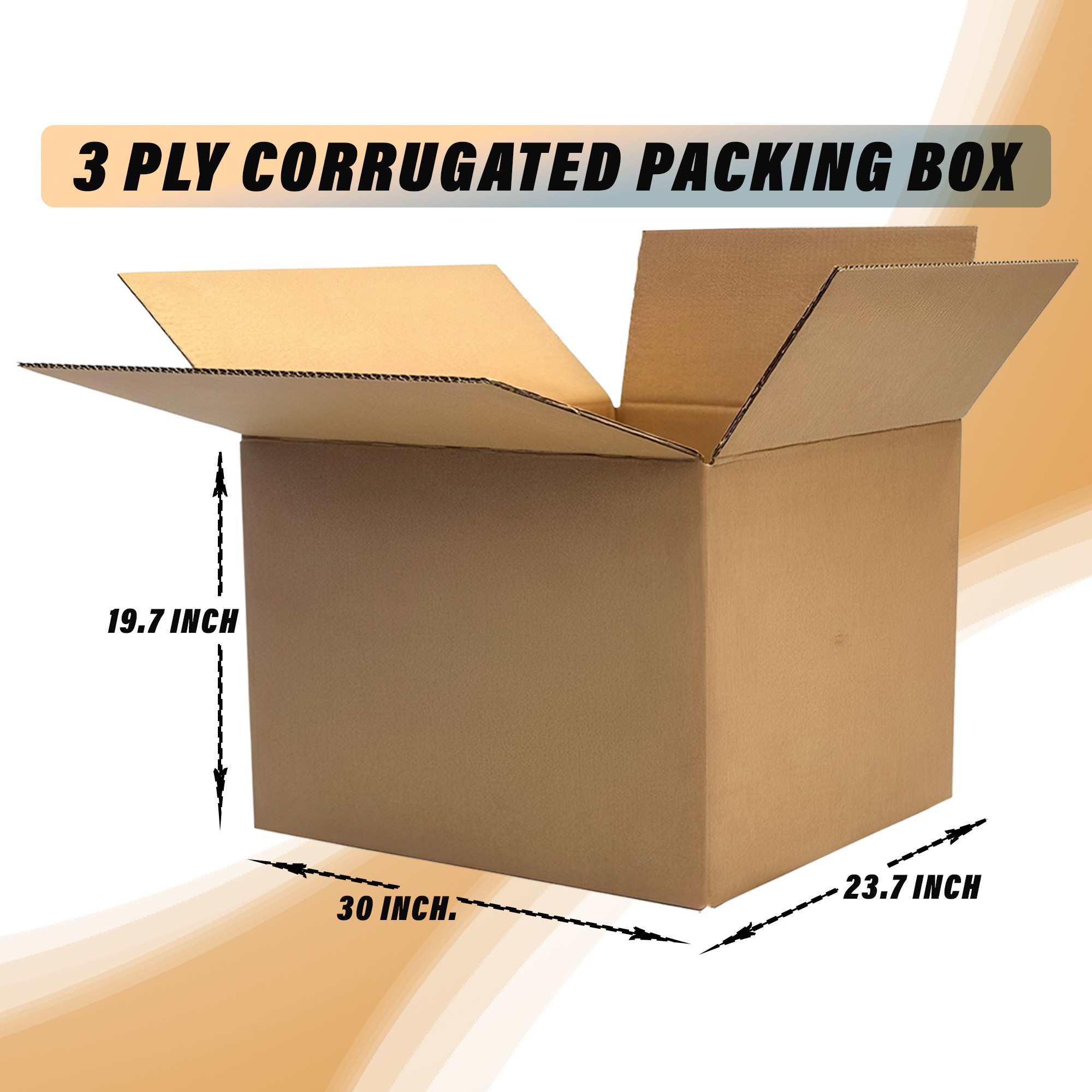 Kuber Industries Corrugated Box | 3 Ply Corrugated Packing Box | Corrugated for Shipping | Corrugated for Courier & Goods Transportation | L 30 x W 23.7 x H 19.7 Inch| Brown