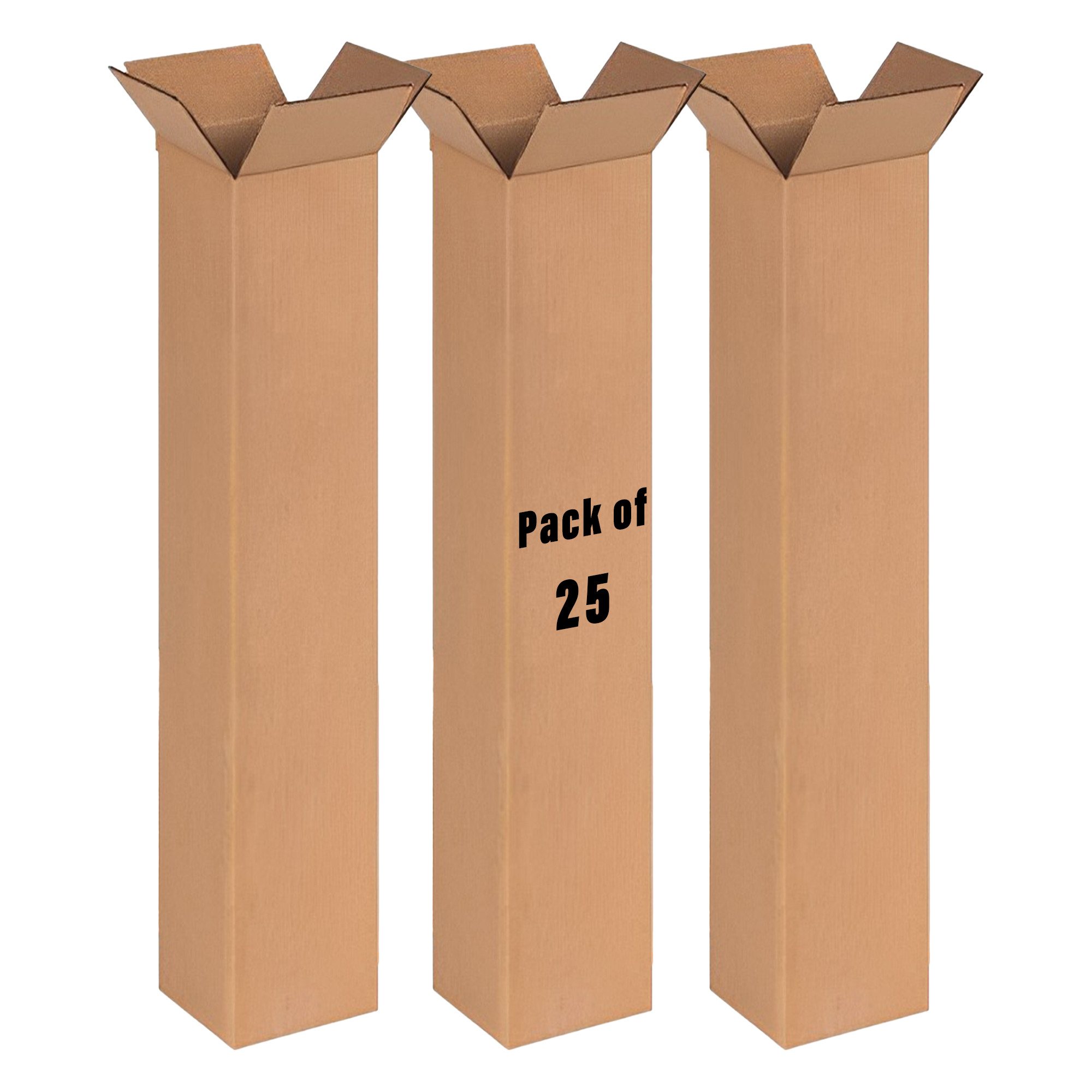 Kuber Industries Corrugated Box | 3 Ply Corrugated Packing Box | Corrugated for Shipping | Corrugated for Courier & Goods Transportation | L 3 x W 3 x H 19 Inch| Brown