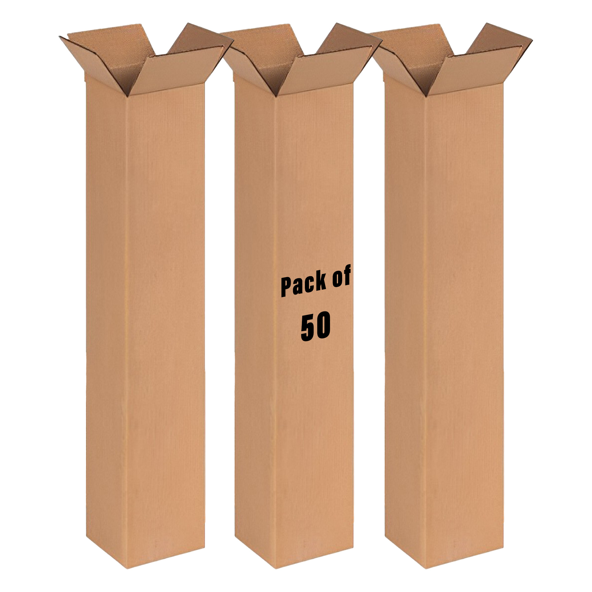 Kuber Industries Corrugated Box | 3 Ply Corrugated Packing Box | Corrugated for Shipping | Corrugated for Courier & Goods Transportation | L 3 x W 3 x H 19 Inch| Brown
