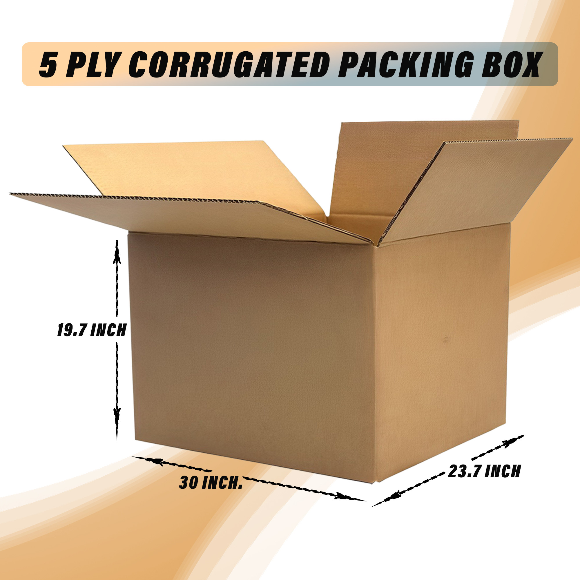 Kuber Industries Corrugated Box | 5 Ply Corrugated Packing Box | Corrugated for Shipping | Corrugated for Courier & Goods Transportation | L 30 x W 23.7 x H 19.7 Inch | Brown