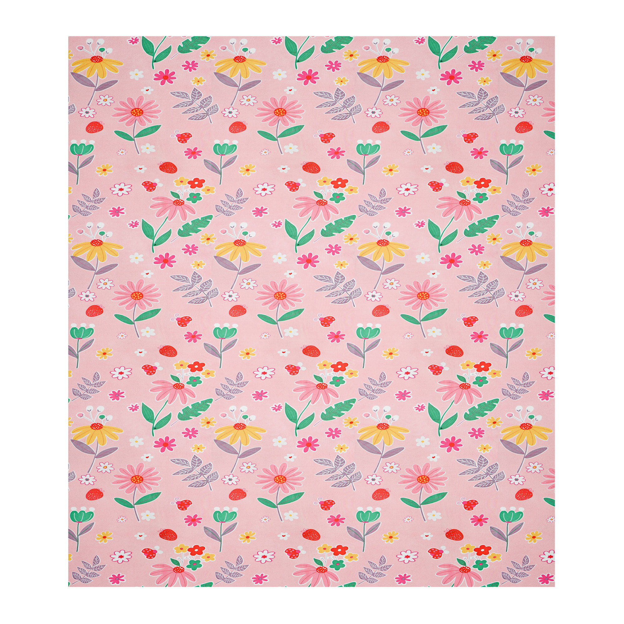 Kuber Industries Cotton 144 TC Double Bedsheet With 2 Pillow Covers  Machine Washable Soft Bedsheet For Living Room Home  Hotels  Flower Print - Pink