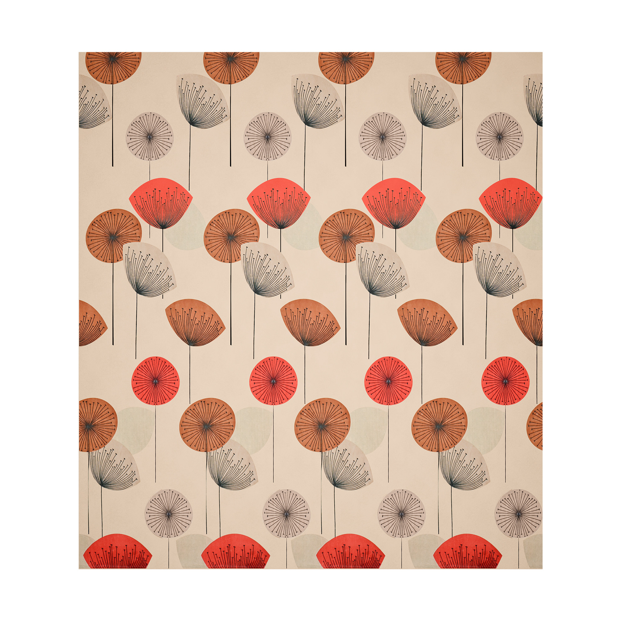 Kuber Industries Cotton 160 TC Double Bedsheet With 2 Pillow Covers  Machine Washable Soft Bedsheet For Living Room Home  Hotels  Flower Print - Cream  Maroon