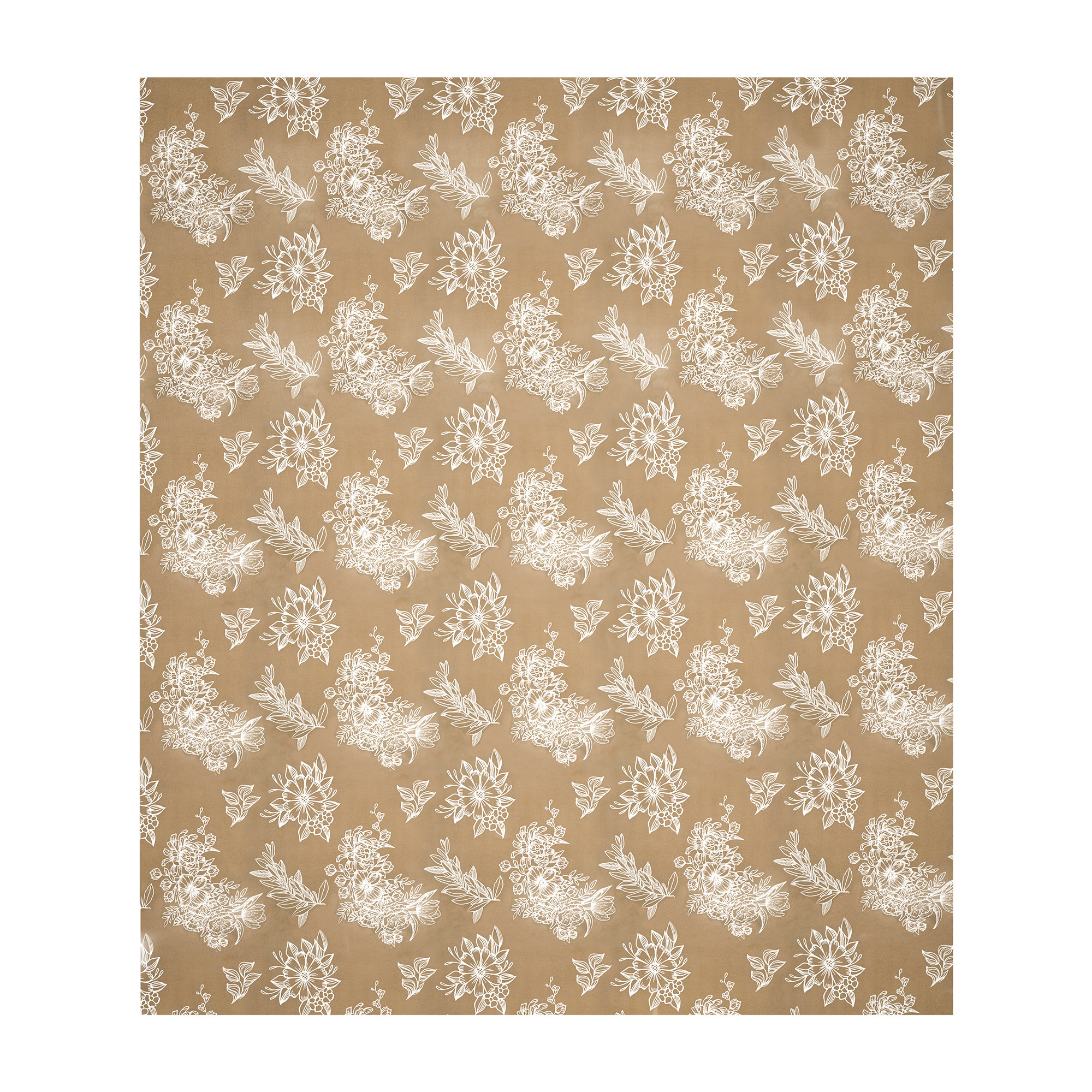 Kuber Industries Cotton 180 TC Double Bedsheet With 2 Pillow Covers  Machine Washable Soft Bedsheet For Living Room Home  Hotels  Lotus Fabio Print - Brown  White