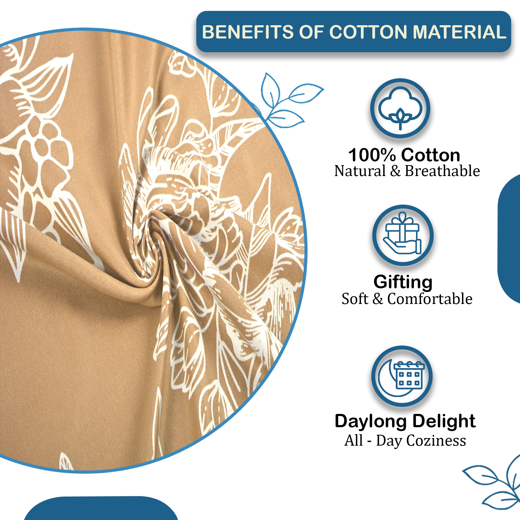 Kuber Industries Cotton 180 TC Double Bedsheet With 2 Pillow Covers  Machine Washable Soft Bedsheet For Living Room Home  Hotels  Lotus Fabio Print - Golden  White