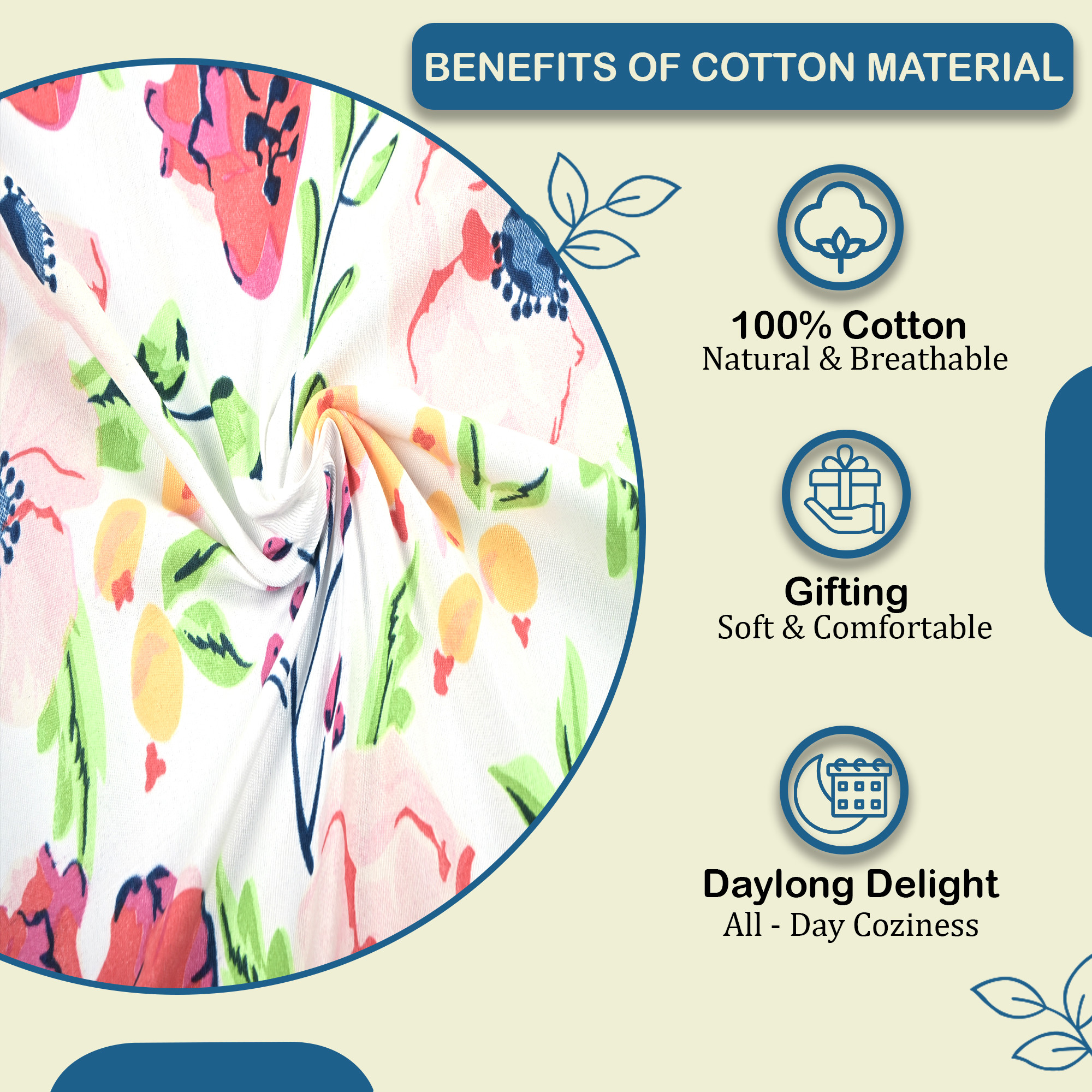 Kuber Industries Cotton 200 TC Double Bedsheet With 2 Pillow Covers  Machine Washable Soft Bedsheet For Living Room Home  Hotels  Flower Print - Pink  White
