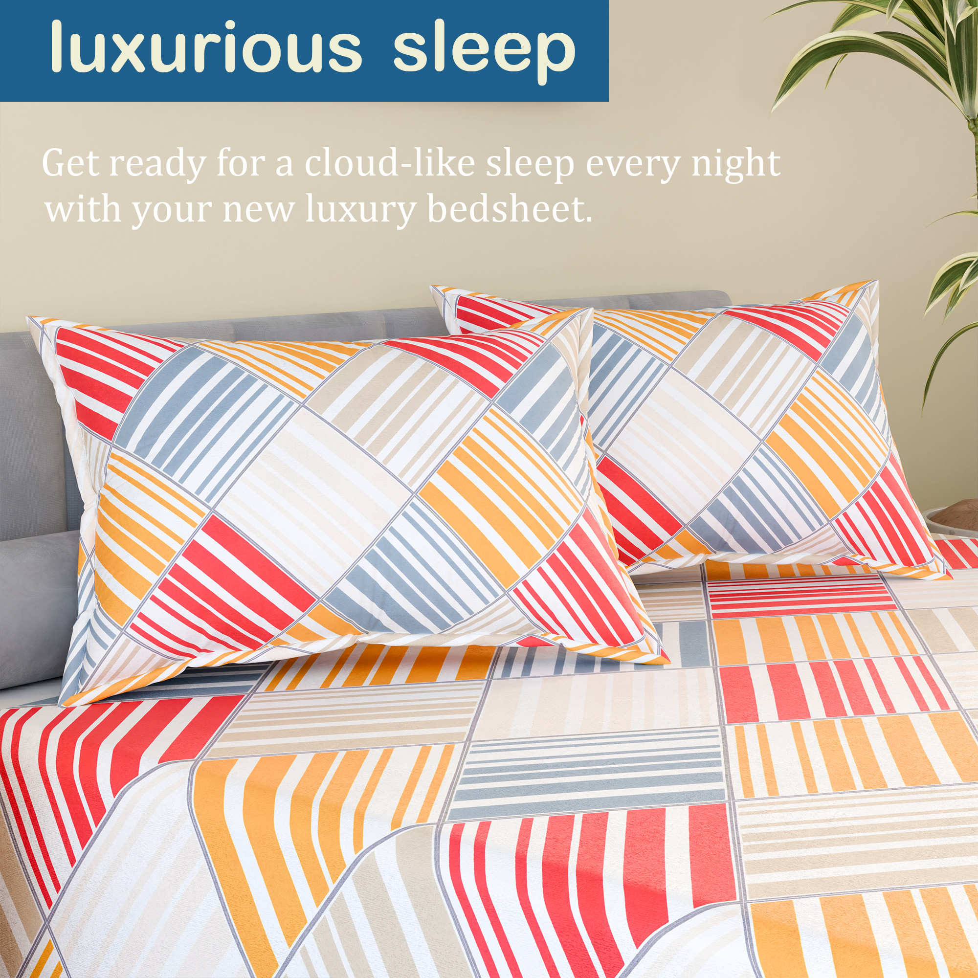 Kuber Industries Cotton 350 TC Double Bedsheet With 2 Pillow Covers  Machine Washable Soft Bedsheet For Living Room Home  Hotels  Zig Zag Print - White