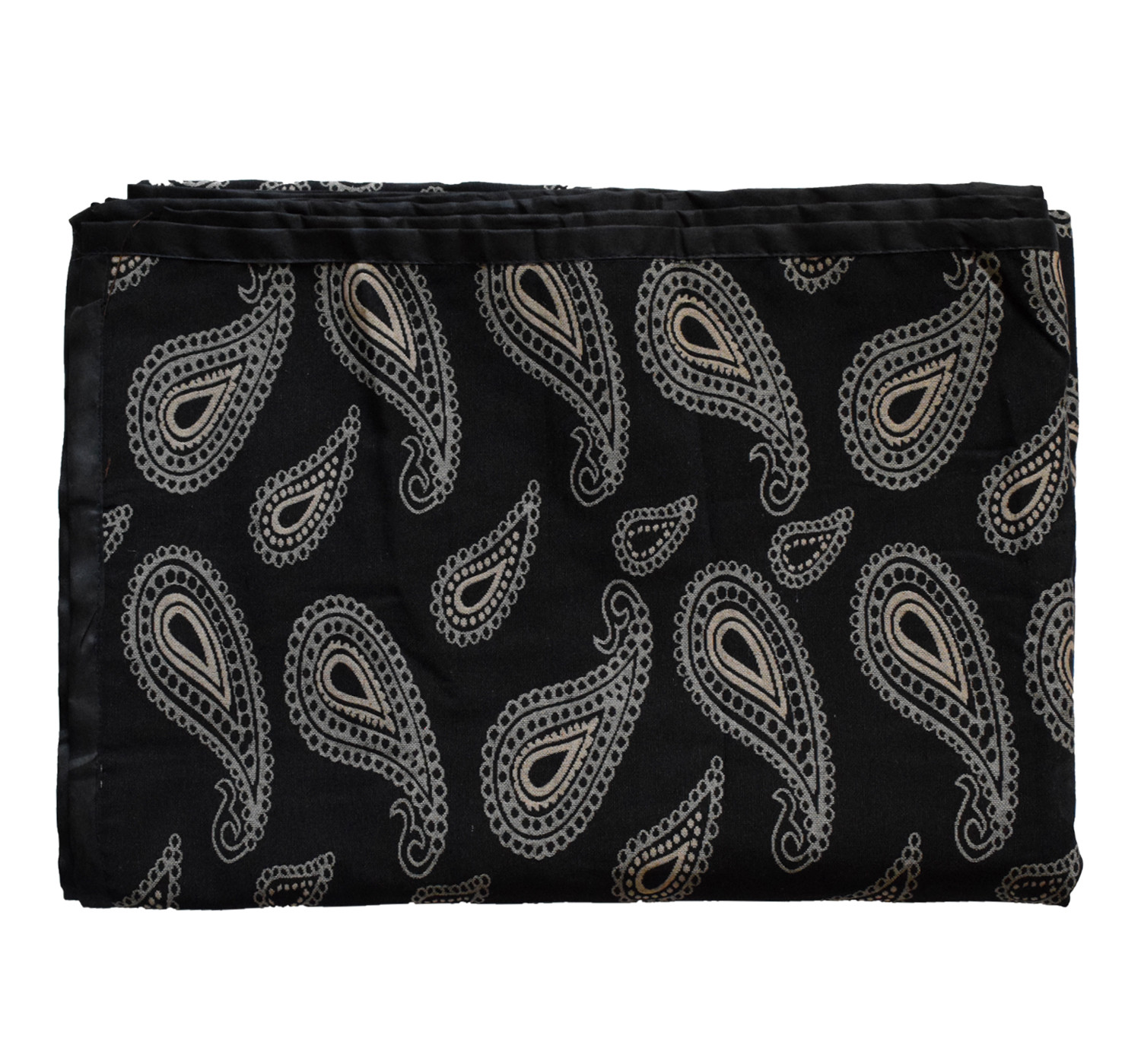 Kuber Industries Cotton Carry Print 4 Seater Center Table Cover/Table Cloth For Home Decorative 60 In. x 40 In. (Black) 54KM4376