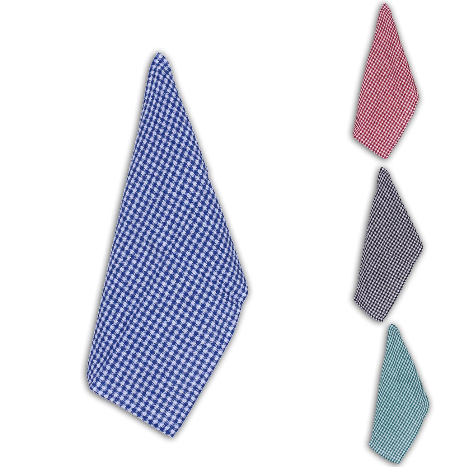 Kuber Industries |Cotton Chequered Design Absorbent Dish Cloth|Antibacterial Hand Napkins Perfect for Kitchen Cleaning Set of 4 (Multicolor)