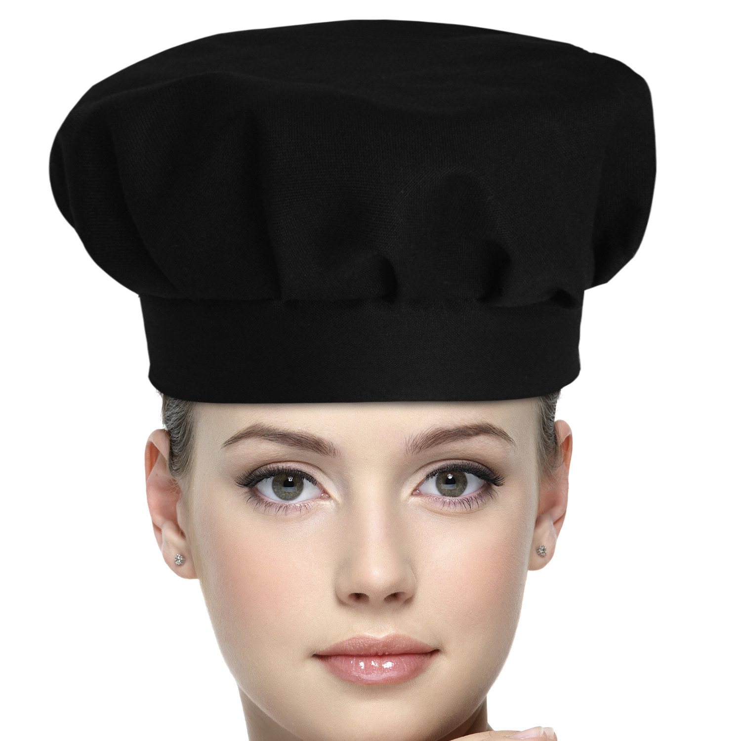 Kuber Industries Cotton Cooking Chef Cap (Black)